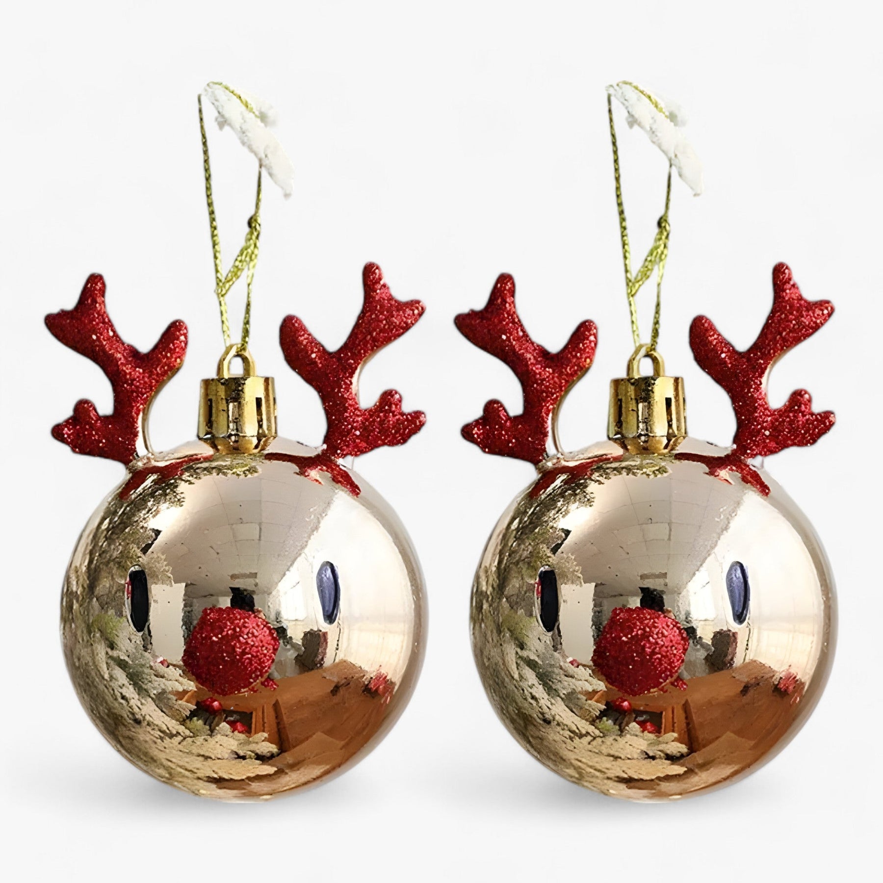 home & garden : Rudy | Elandenkerstballen - Feestelijke boomversieringen in Rode neus van Pantino
