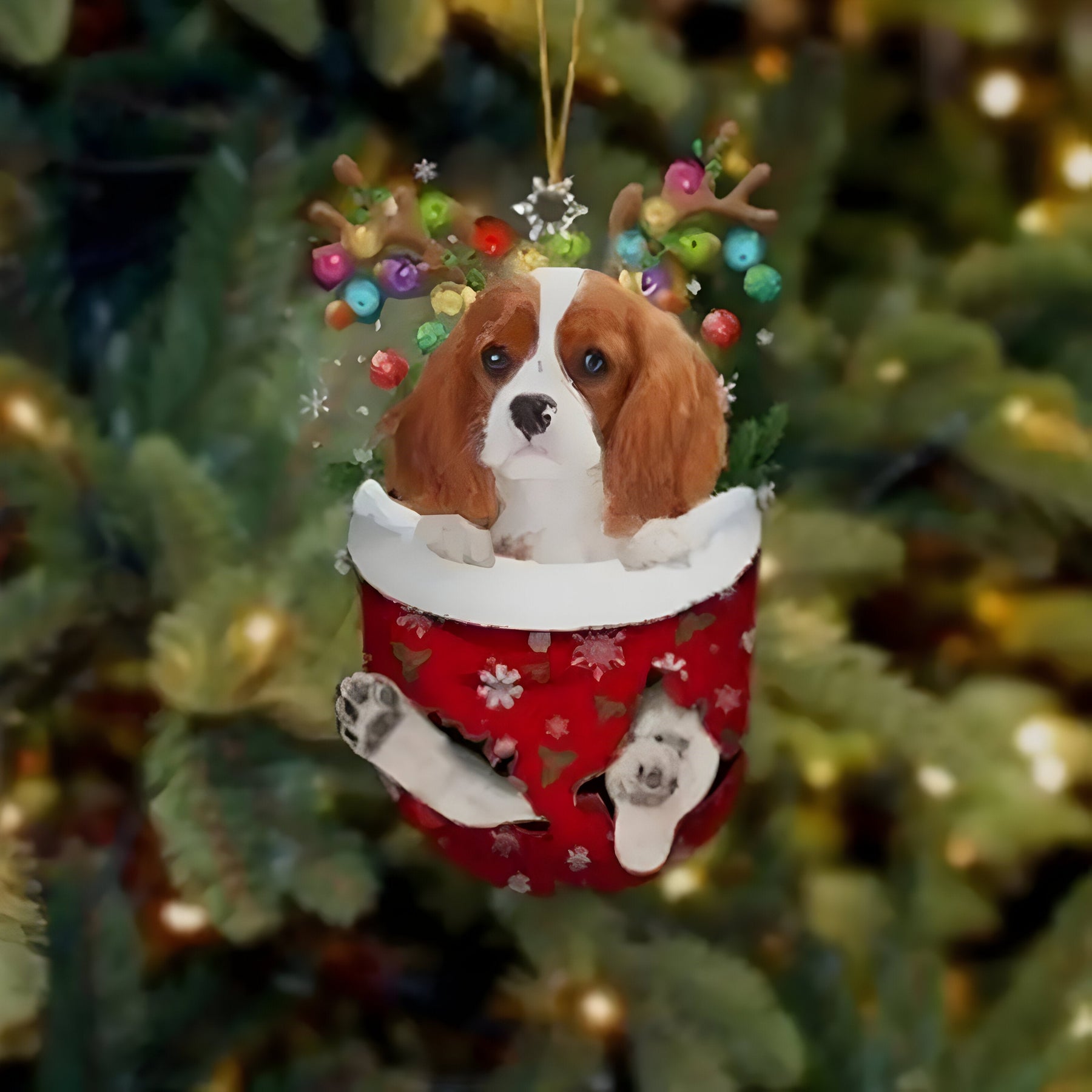 pets : Schattige Pupp Decoratie | Kerstboom Hangertje Hond - Feestelijke Charme en Cadeau voor Hondenliefhebbers in Stijl D van Pantinoshop