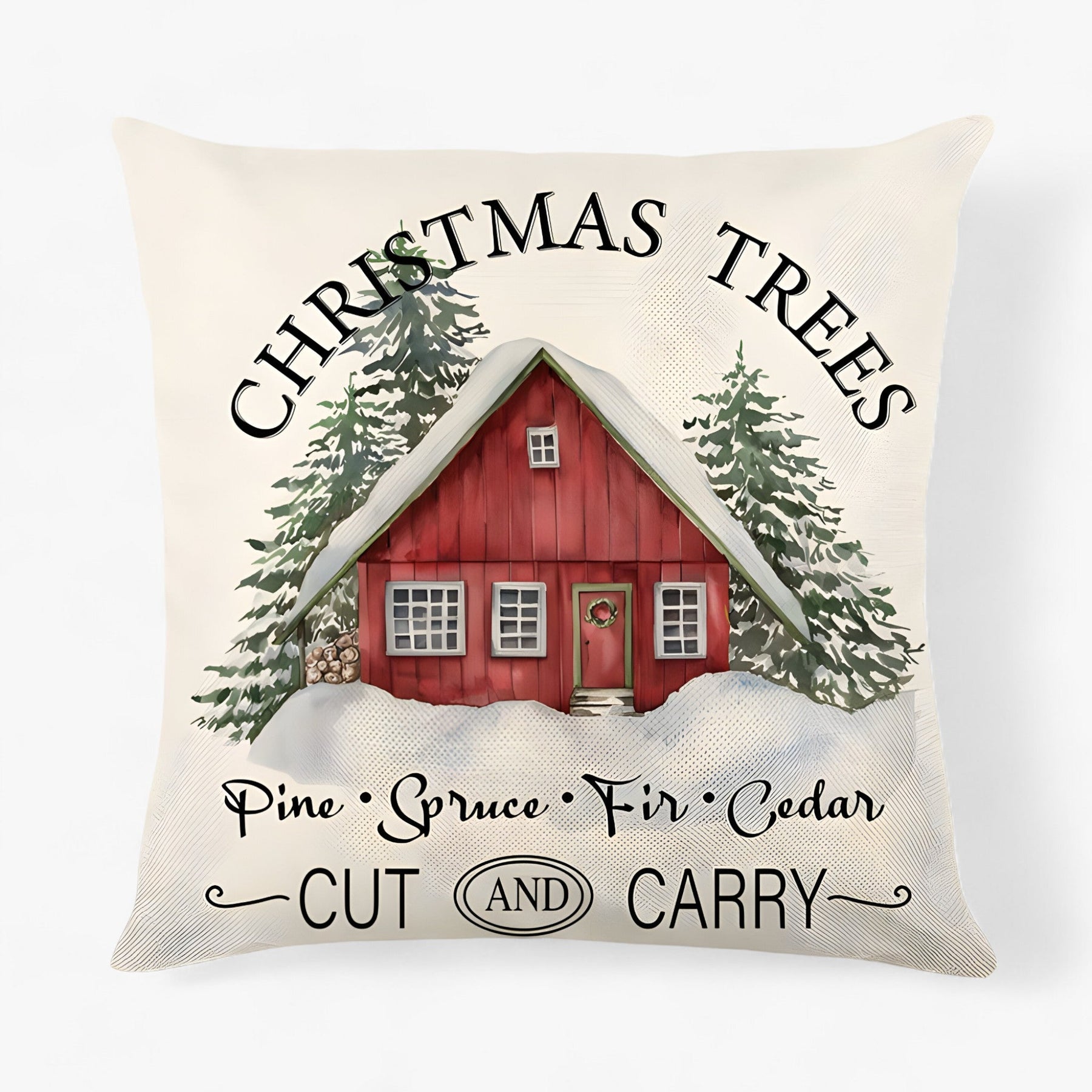 home & garden : Frosty | Housse de Coussin en Lin de Noël - Décor Festif et Confortable pour la Maison in 7 van Pantinoshop