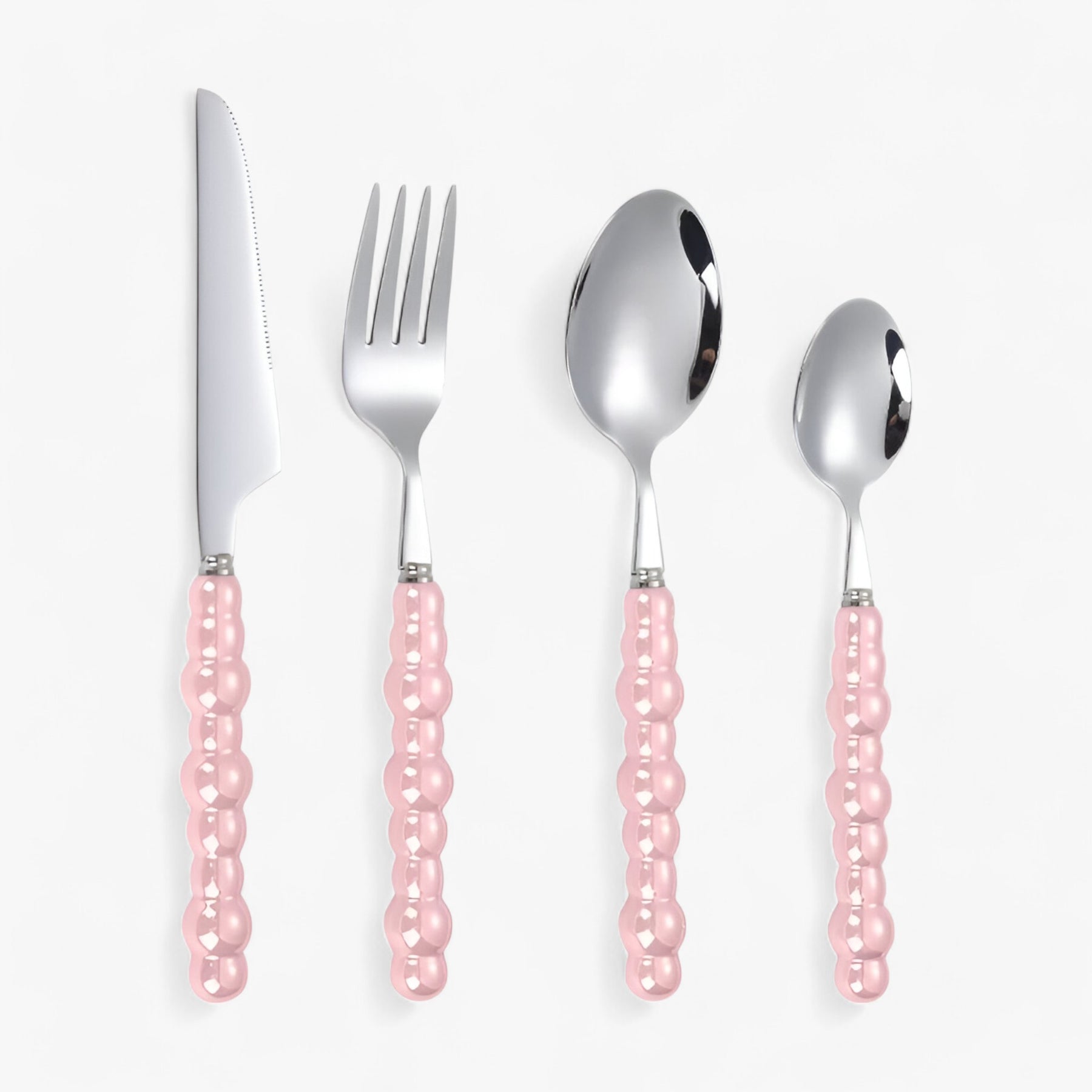 home & garden : LuxeDine | Parelbestek in Roze-4stuks van Pantinoshop