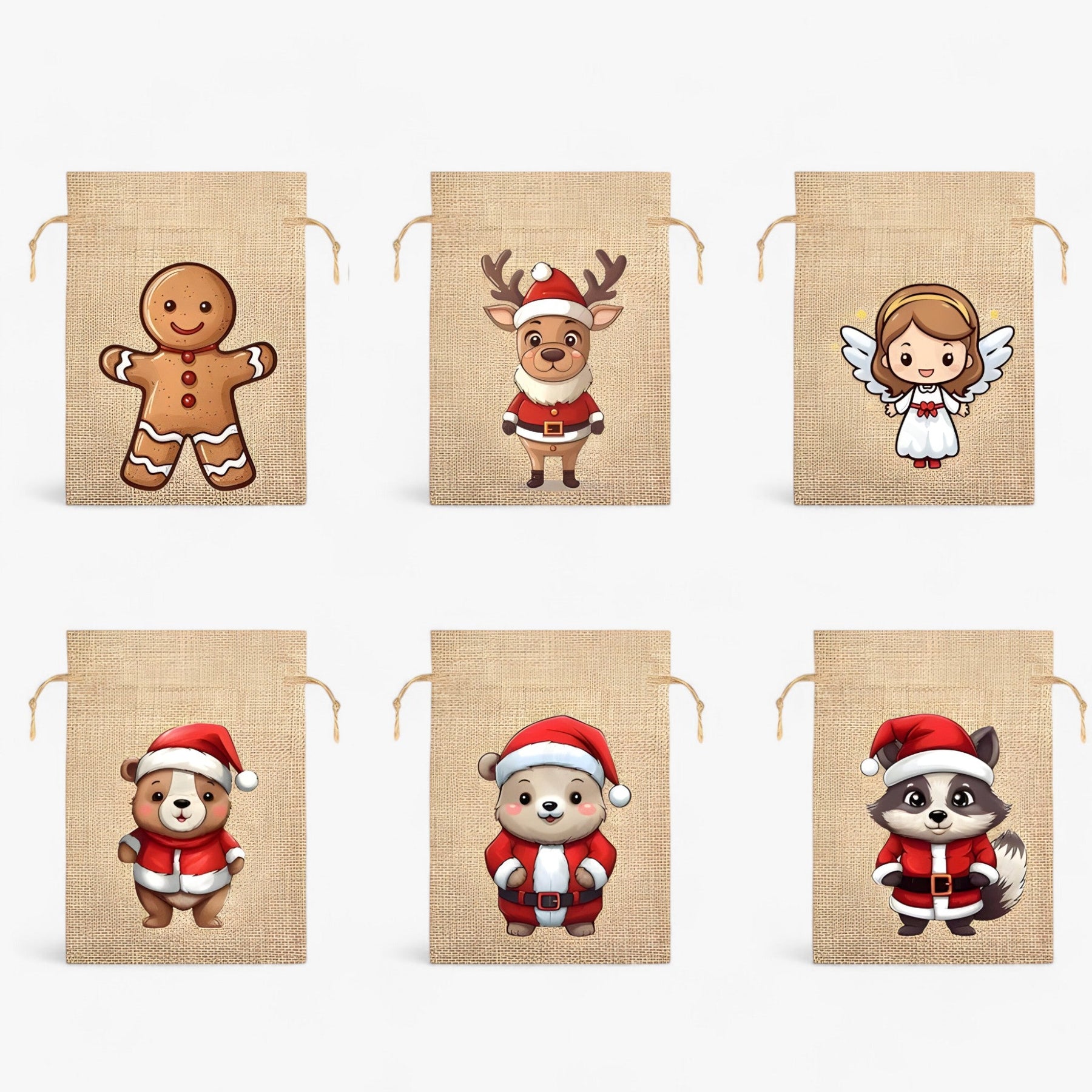 bags : Joël | Kerstcadeauzakjes Kerstman - Perfect om vreugde te geven aan kinderen in B 6PCS van Pantino