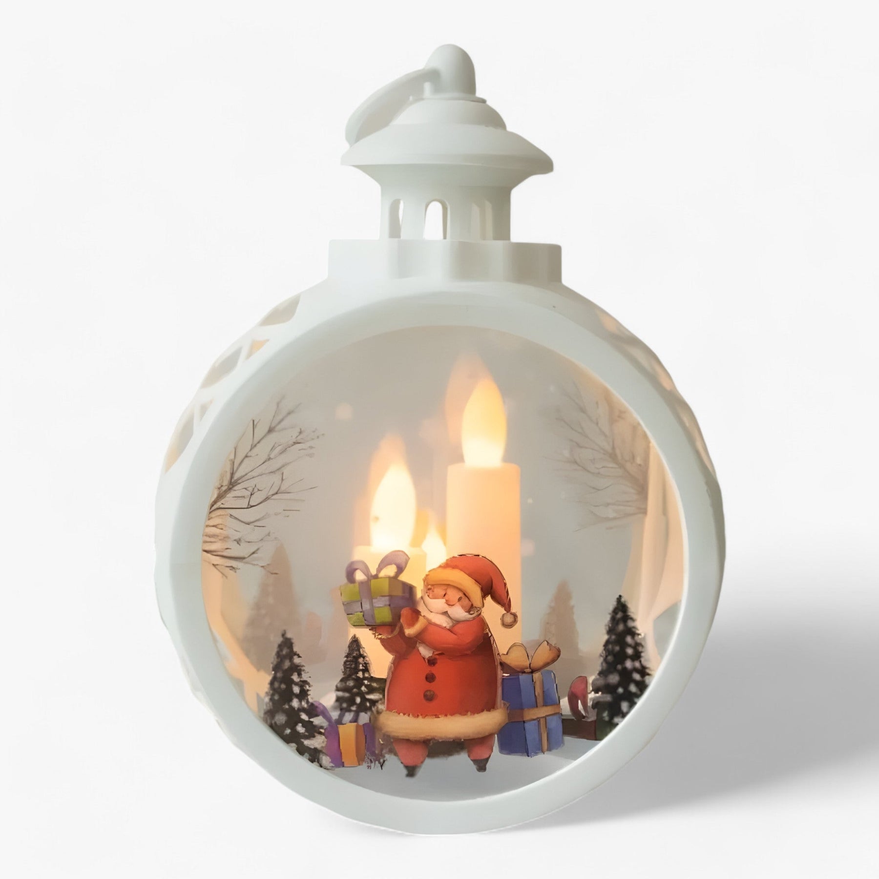 outdoor equipment : Julien | Kerstman Sneeuwpop Lamp - LED Lantaarn met Vlam Simulatie voor Buitendecoratie in 5 S 8.5x12cm van Pantinoshop