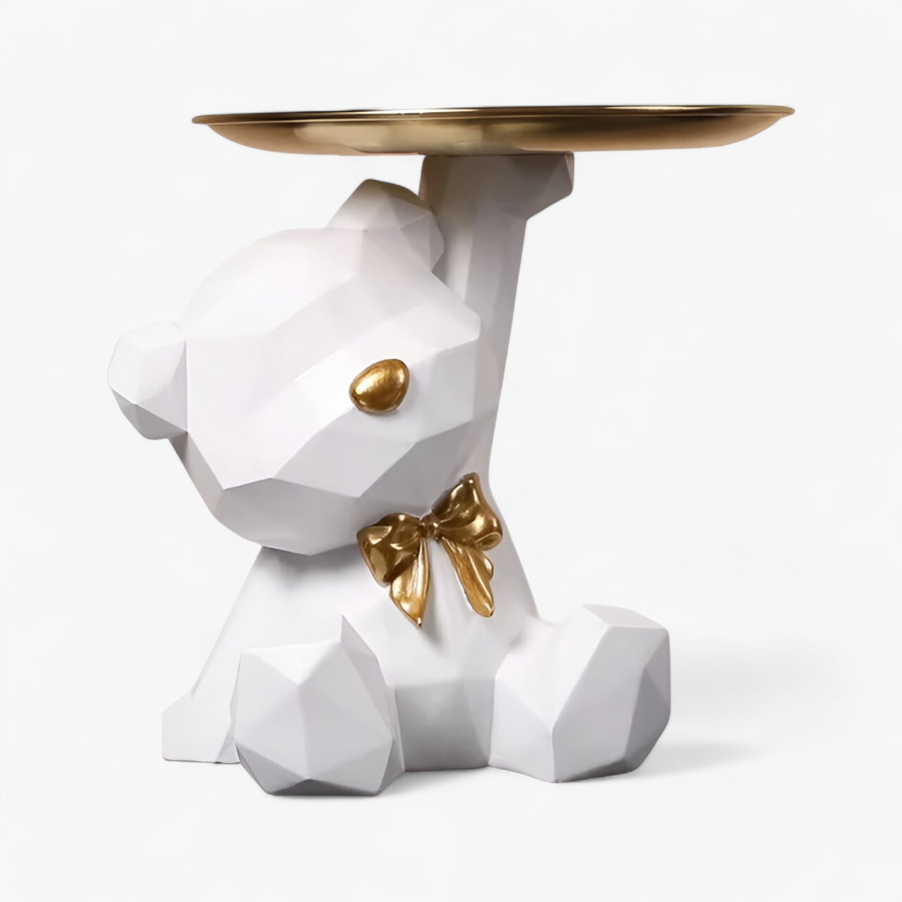 accessories : Finn | Geometrische Beer Sleutelhanger Decor in Wit van Pantinoshop