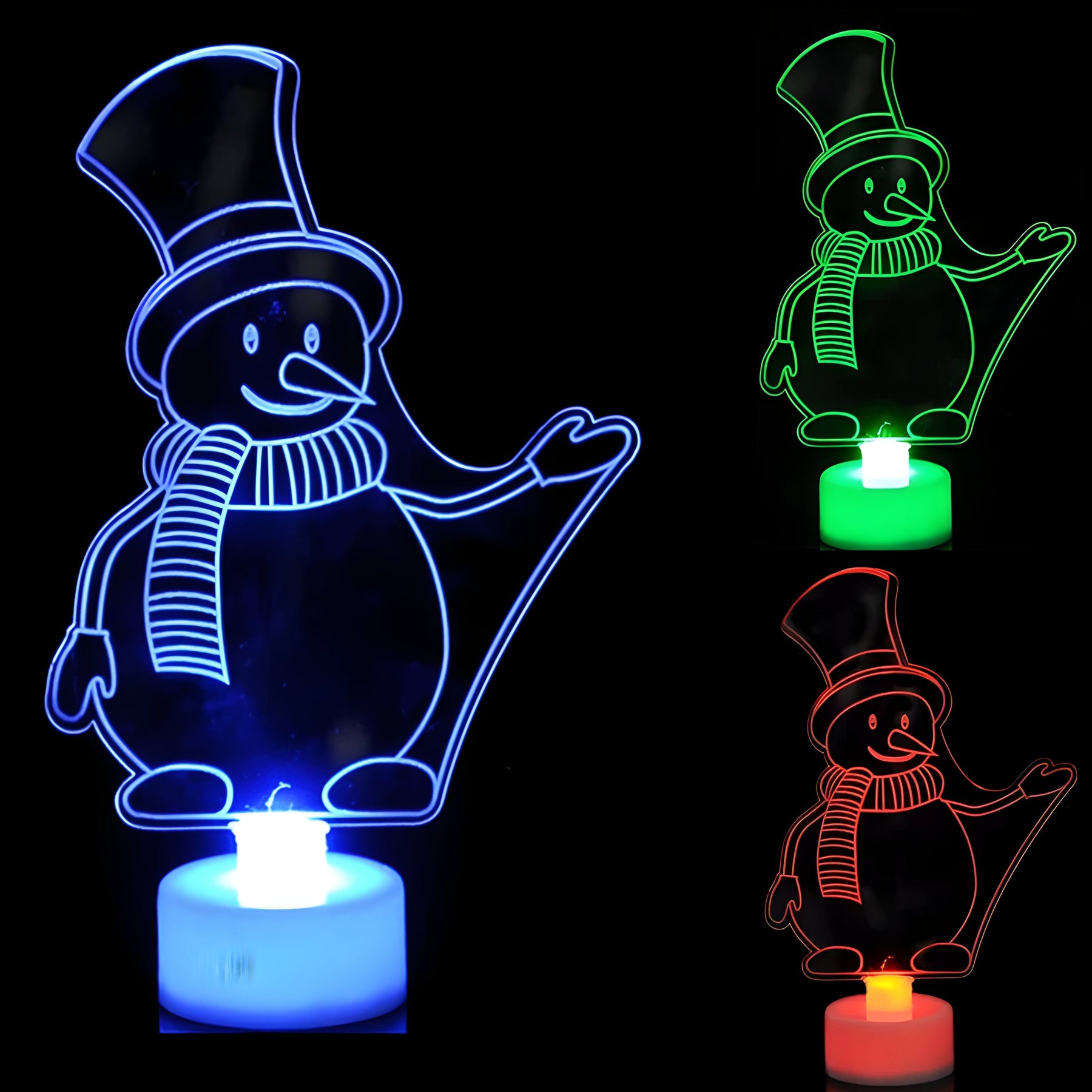 home & garden : Zant | Mini LED Nachtlampjes - Feestelijke lampjes voor Kerstmis en Nieuwjaar in Sneeuwpop van Pantino