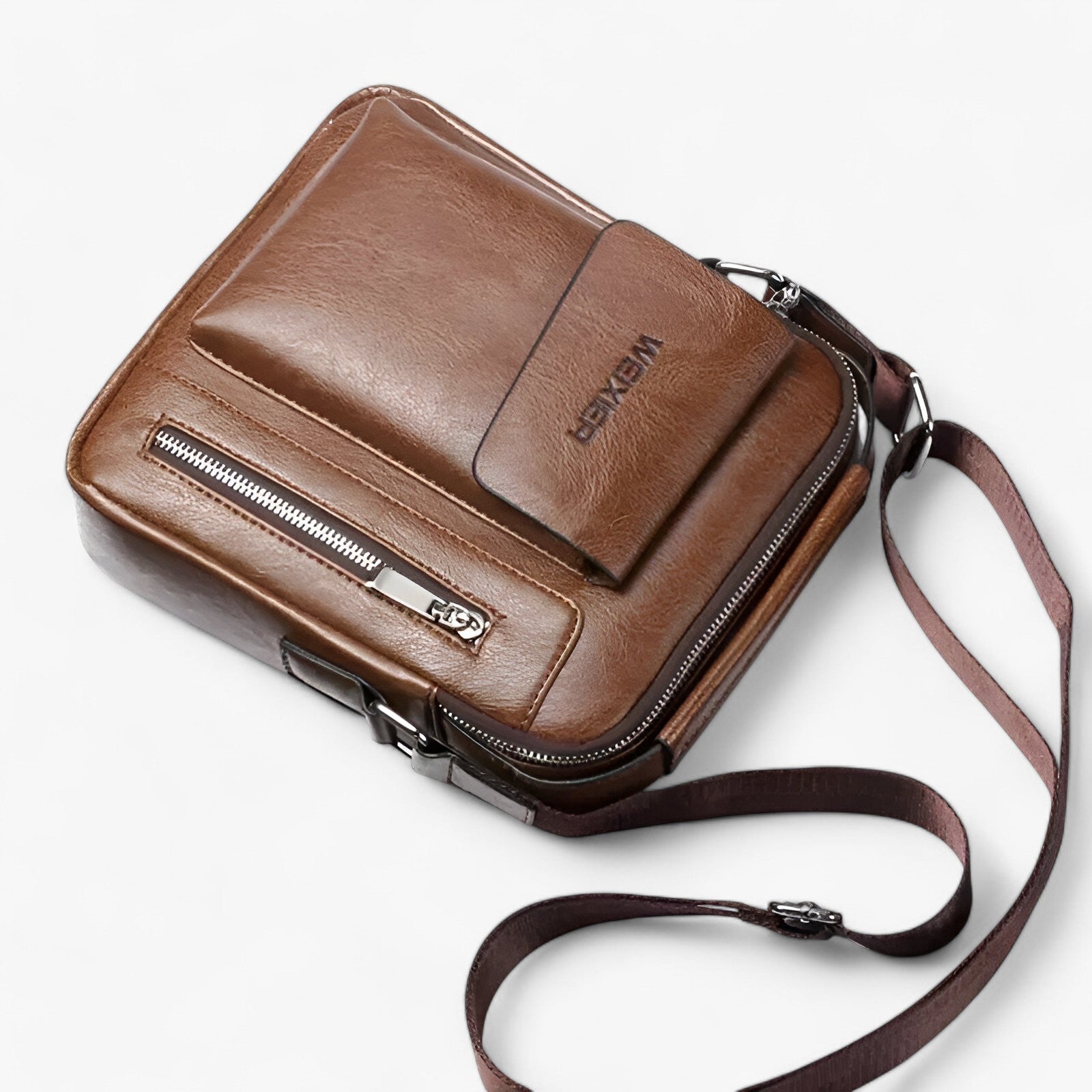 Liam | Vintage PU Leren Schoudertas - €25 : Liam | Vintage PU Leren Schoudertas in van Pantinoshop