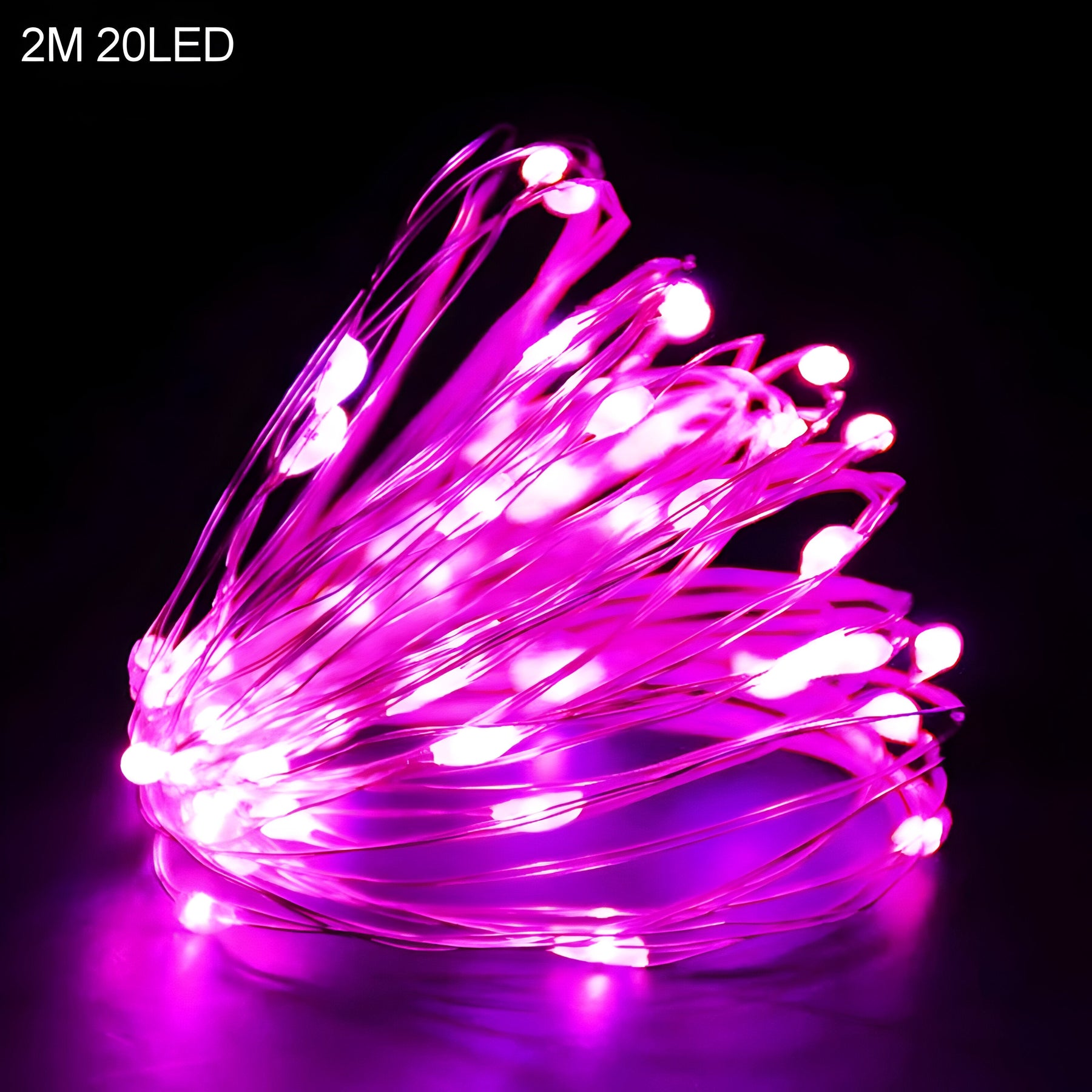 home & garden : TwinkleLights | LED Lichtslinger 20LED - Verlicht Uw Feesten met de Kerstman en Sneeuwvlokken in 2m roze van Pantinoshop
