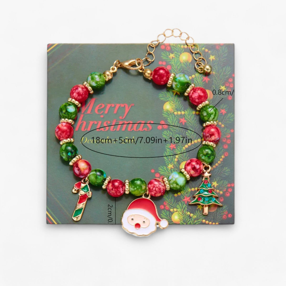 accessories : Feestelijke Sieraden | Armbanden van Rode en Groene Harsparels – Trendy Kerstaccessoires voor Mannen en Vrouwen in 1 van Pantinoshop