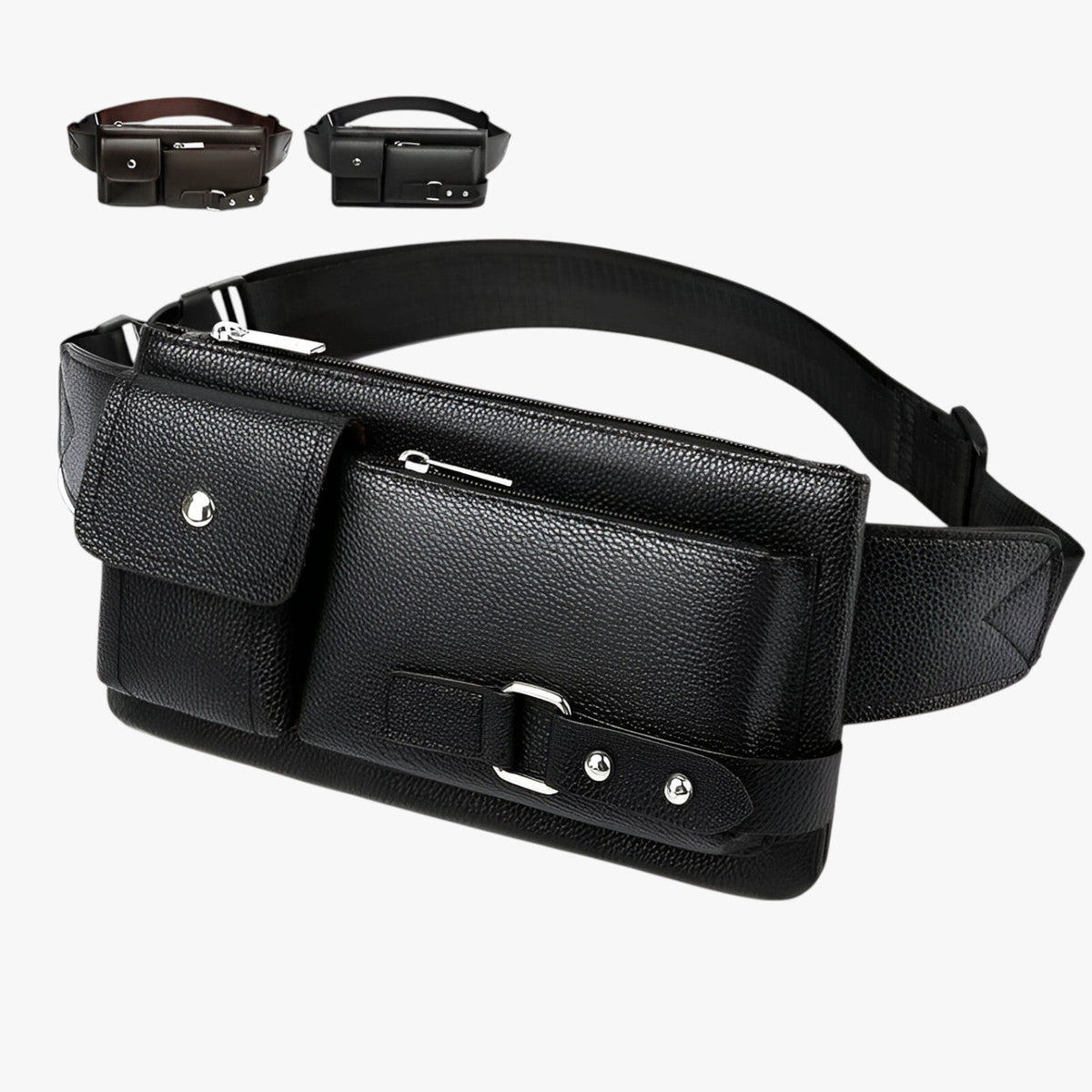 Azriel | Multifunctionele leren heuptas- €25 : Azriel | Multifunctionele leren heuptas in van Pantinoshop