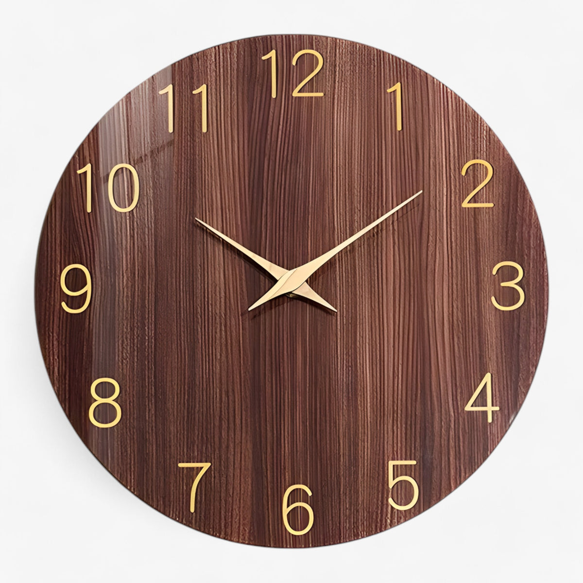 home & garden : Mimi | Houtnerf Wandklok | Tijdloze charme in Donkerbruin van Pantinoshop