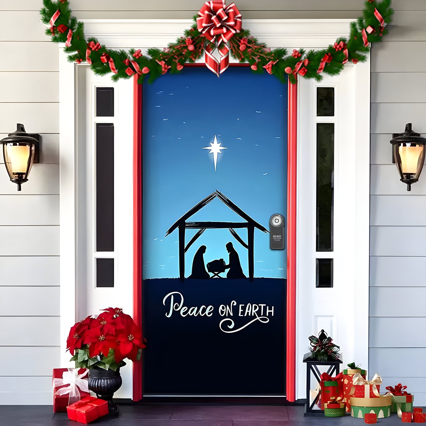 home & garden : HolidayCheer | Kerst Achtergrondbanner van Polyester - Creëer een Feestelijke Sfeer voor Uw Decoraties in Stijl-13 van Pantinoshop