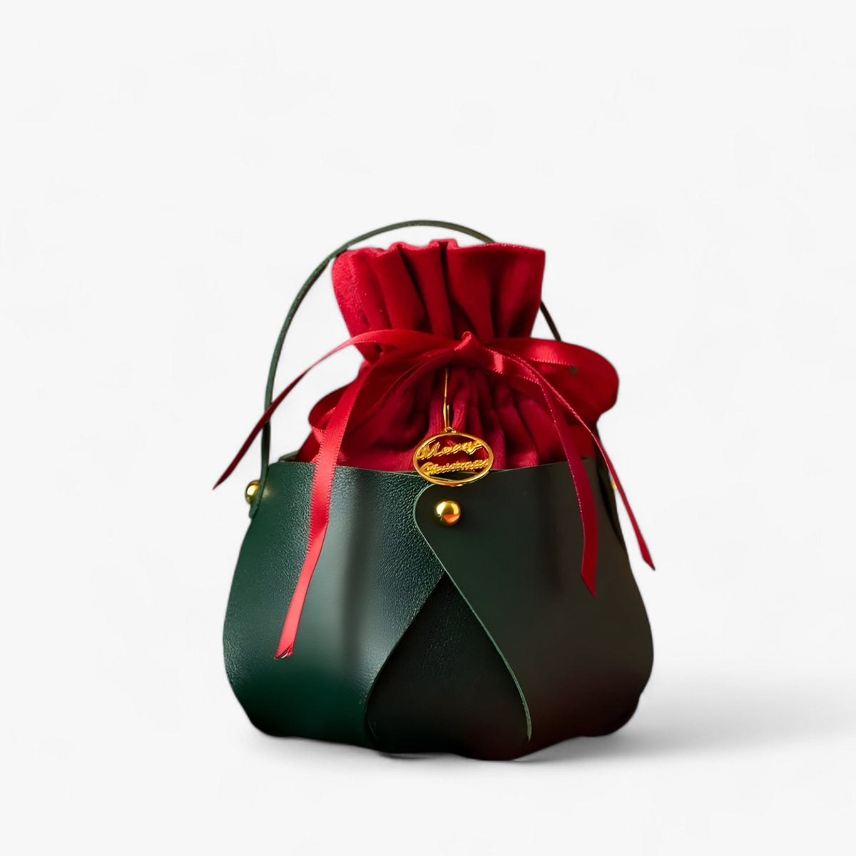 bags : Layla | 1PC Kerstmis Appelzak - Draagbare Cadeaudoos voor Feestelijke Verpakking in Groen 1 van Pantinoshop