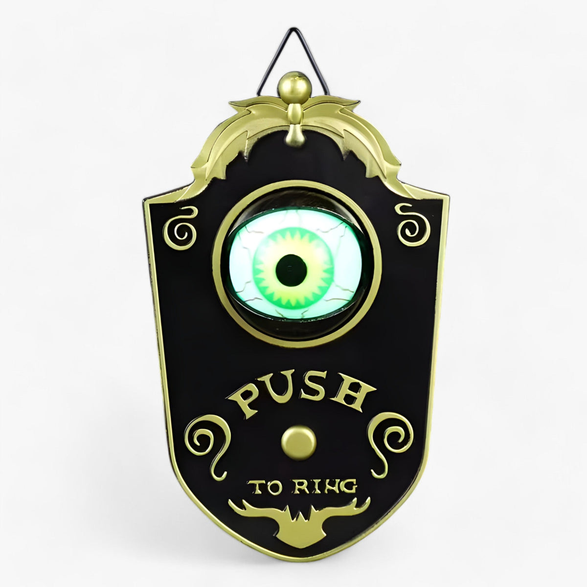 home & garden : Sonnette Spin spider Halloween | Verlichte Horror Decoratie - Eng Geluid & Lumière Oog voor Spookachtig Huis Sfeer in Zwart van Pantinoshop