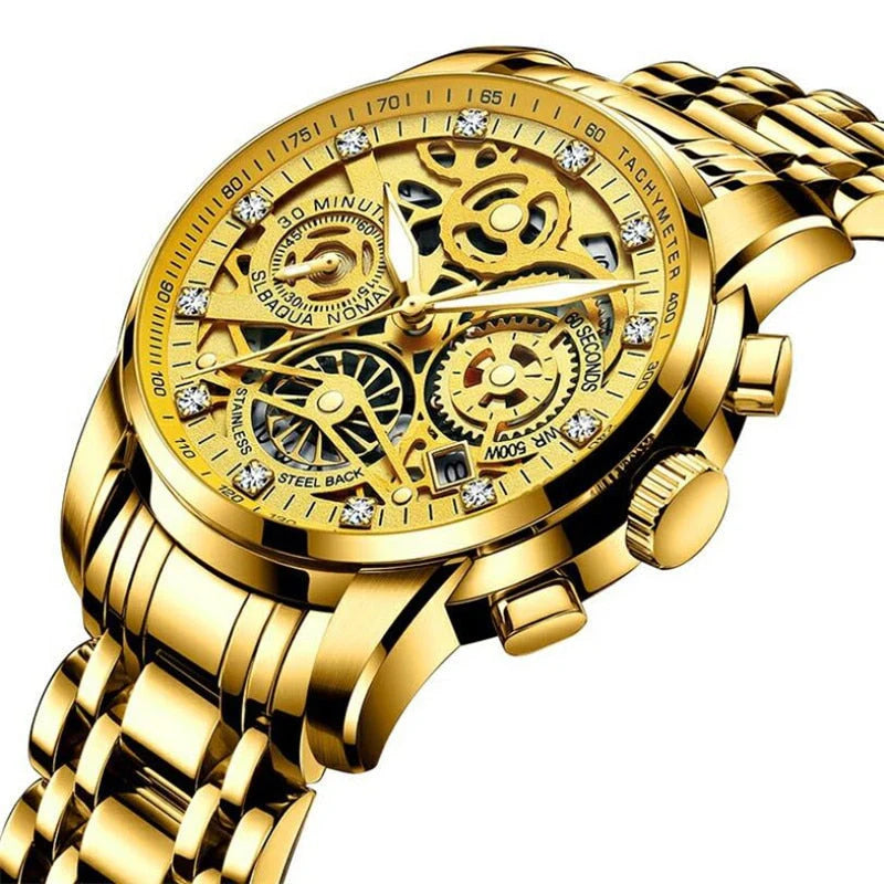 watches : Skeleton Watch | Heren Horloge in Goud van Pantino