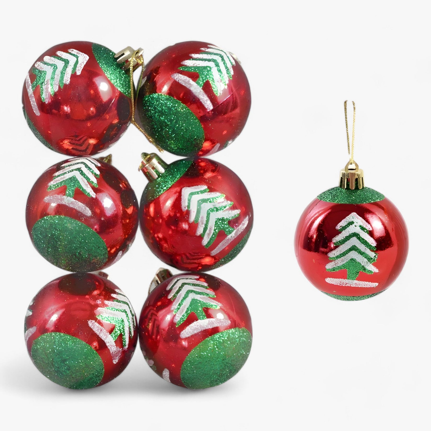 home & garden : Kerstmis | 6 stuks kerstballen - ideale decoratie voor de boom in I 6cm van Pantinoshop