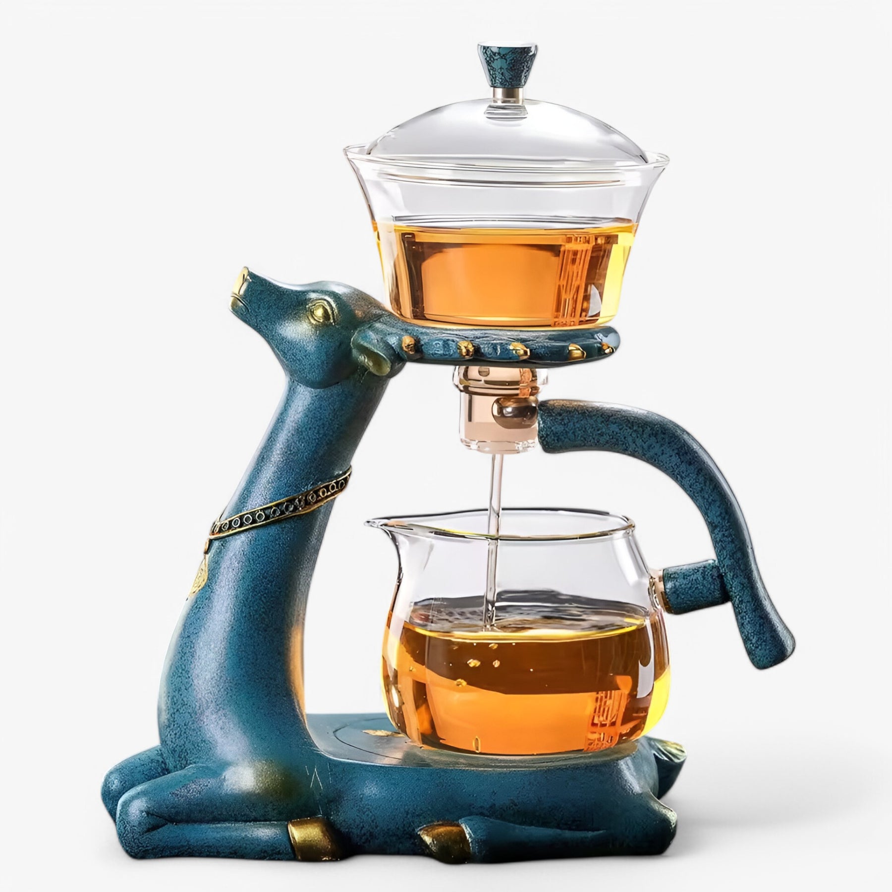 home & garden : Aurora | Glazen Theepot met Infuser in helder blauw van Pantinoshop