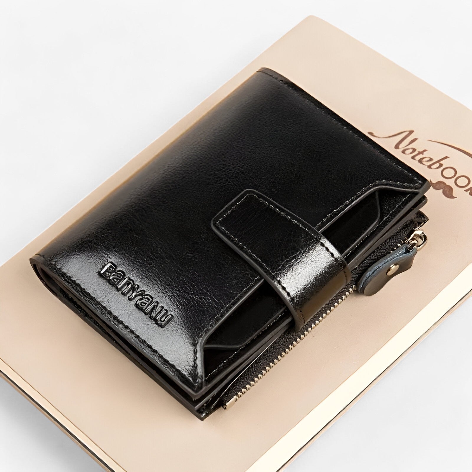 bags : Heidi| Lederen portemonnee voor dames RFID in Zwart van Pantino