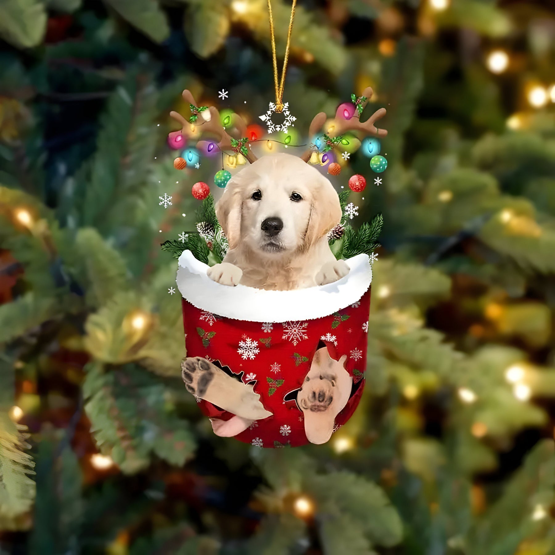 pets : Schattige Pupp Decoratie | Kerstboom Hangertje Hond - Feestelijke Charme en Cadeau voor Hondenliefhebbers in Stijl E van Pantinoshop