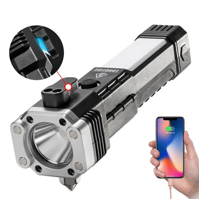 gadgets : SmartTorch Multifunctionele Zaklantaarn - Veiligheid op reis in Zilver van Pantino