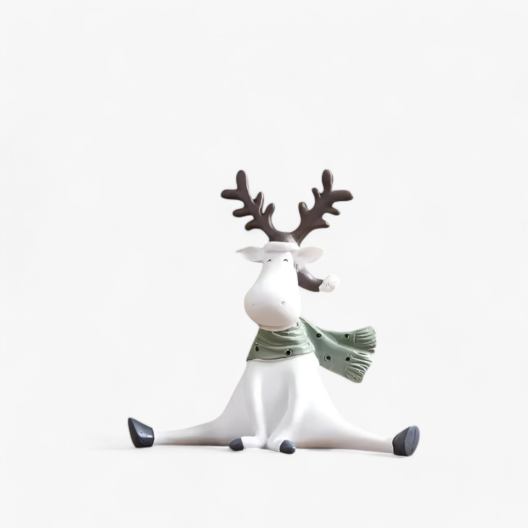 home & garden : Noor | Elegante Witte Hert Decoratie in hoogte 14cm van Pantino