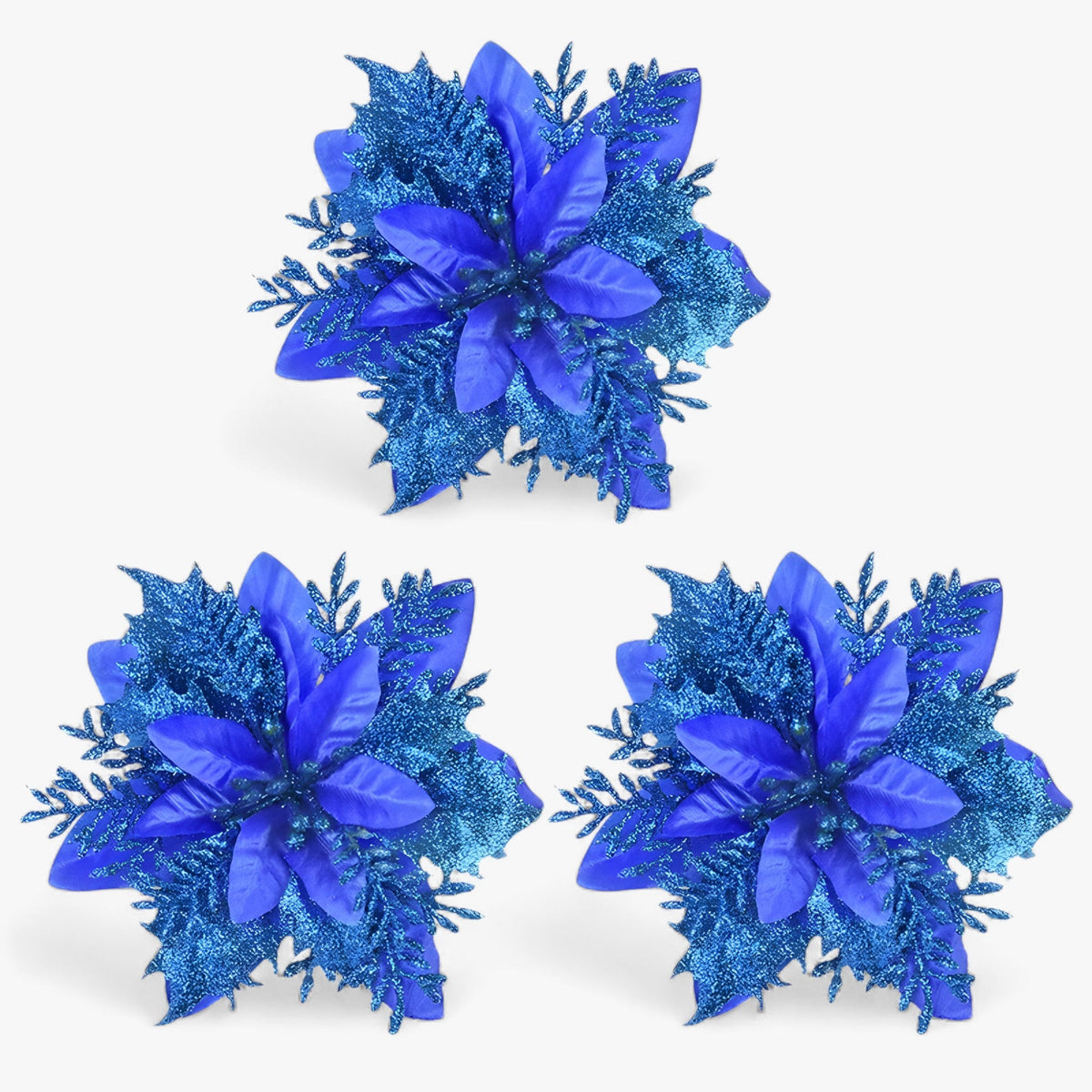 home & garden : Émilie | Glinsterende kerstbloemen - Geef je decoratie een sprankelend tintje in Koningsblauw van Pantino