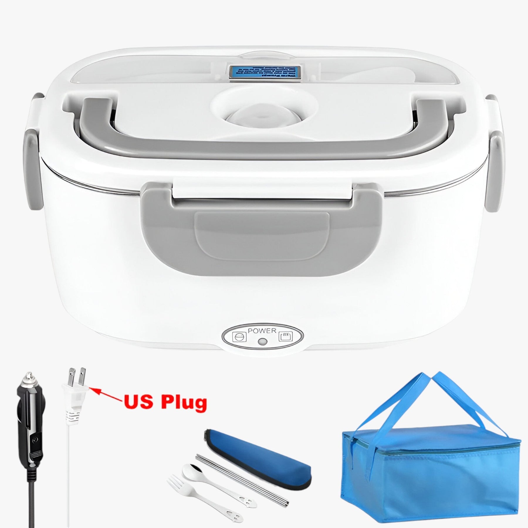 gadgets : FreshHeat | Elektrische Lunchbox - Draagbare voedsel verwarmers voor kantoor en school in Auto-lader en US-stekker - tas van Pantinoshop