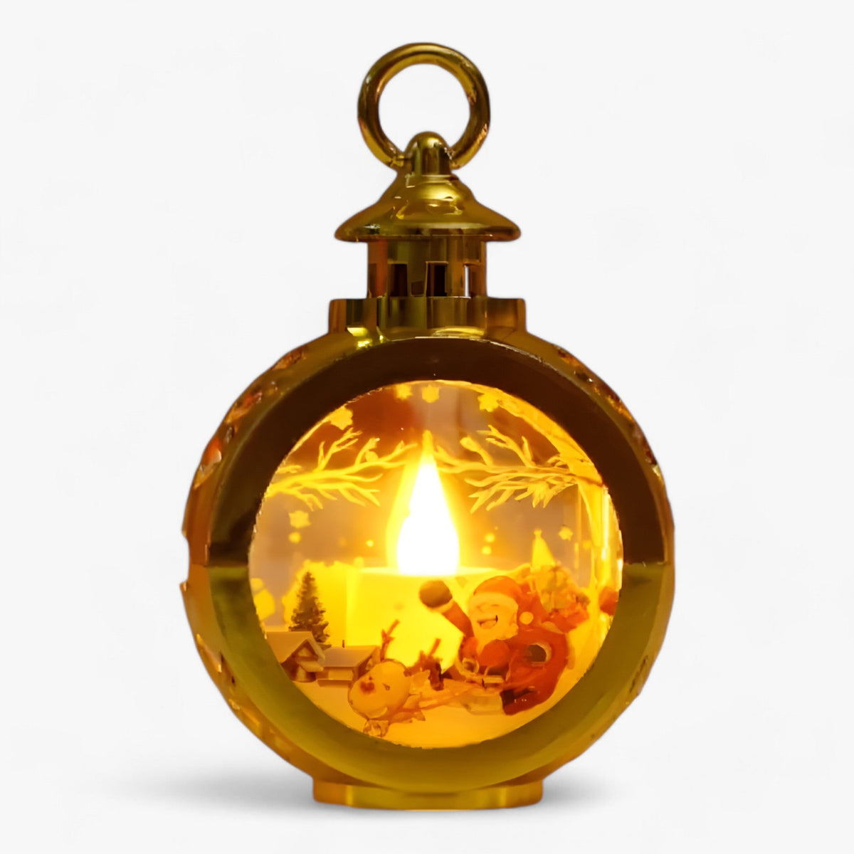 outdoor equipment : Julien | Kerstman Sneeuwpop Lamp - LED Lantaarn met Vlam Simulatie voor Buitendecoratie in 2 S 8.5x12cm van Pantinoshop