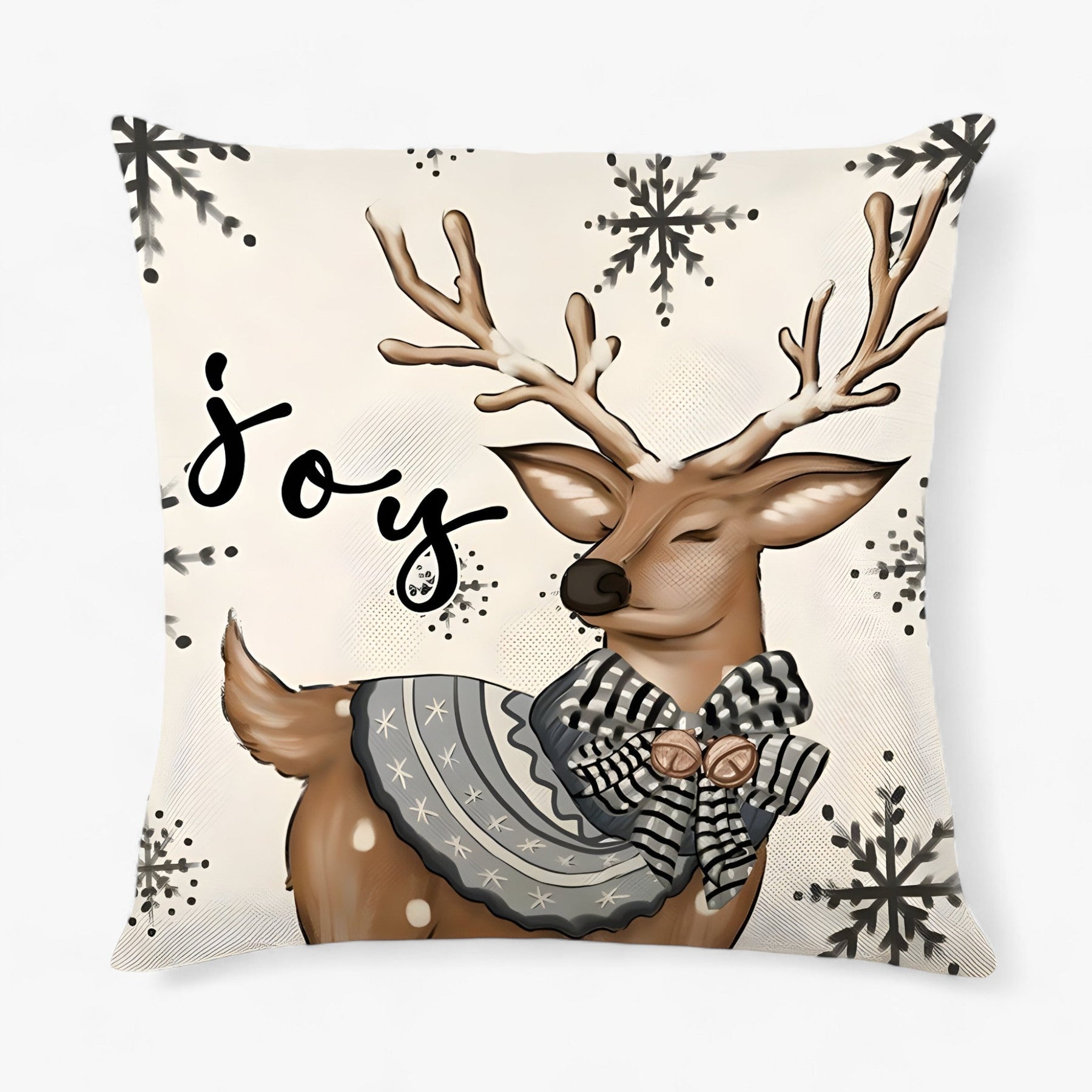 home & garden : Frosty | Housse de Coussin en Lin de Noël - Décor Festif et Confortable pour la Maison in 2 van Pantinoshop
