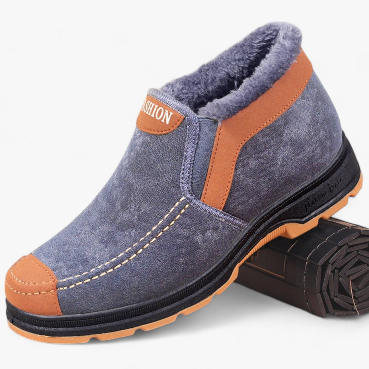 men's fashion : Carter | Heren Winter Katoenen Schoenen - Gezellige Warmte voor een Comfortabele Wandeling in Grijs van Pantinoshop