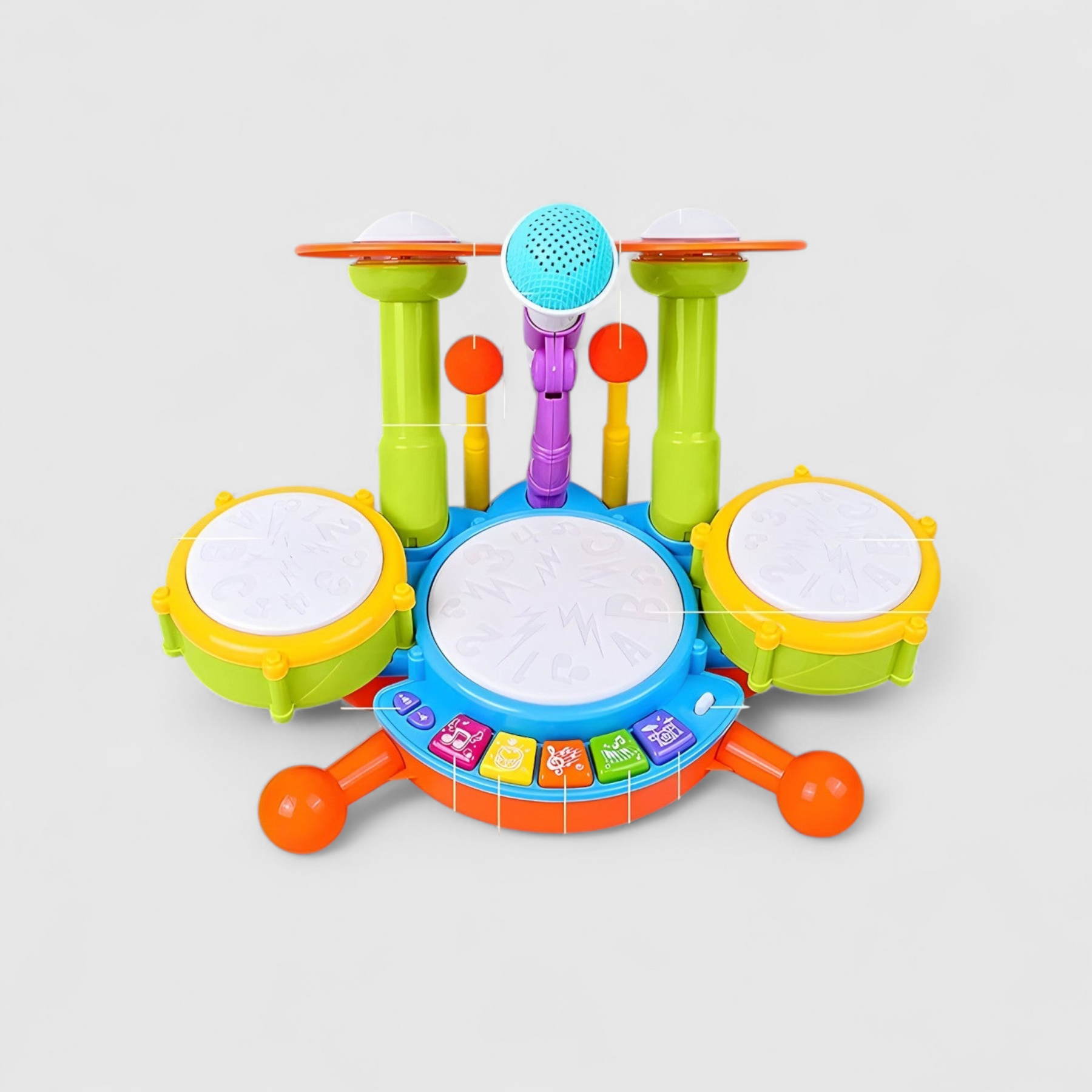 other : Kayden | Educatief Drumstel voor Kleuters - Muziek & Plezier in Een in van Pantinoshop