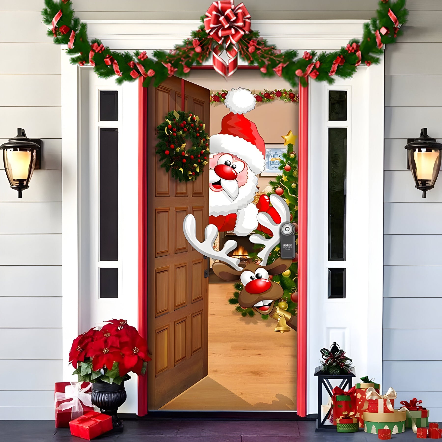 home & garden : HolidayCheer | Kerst Achtergrondbanner van Polyester - Creëer een Feestelijke Sfeer voor Uw Decoraties in Stijl-1 van Pantinoshop