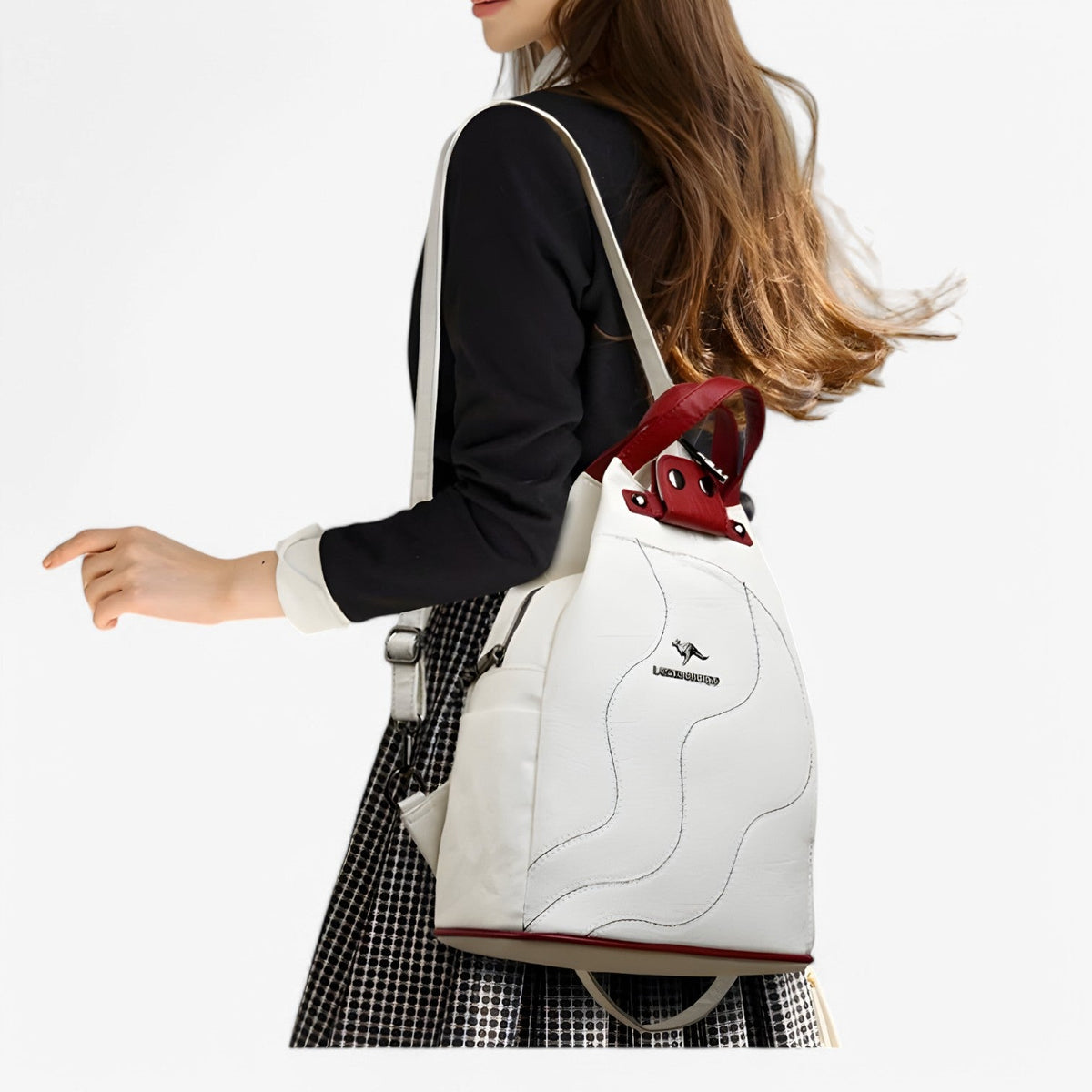 bags : Aubree | Elegante lederen rugzak - Ruim, veilig en perfect voor op reis in van Pantinoshop