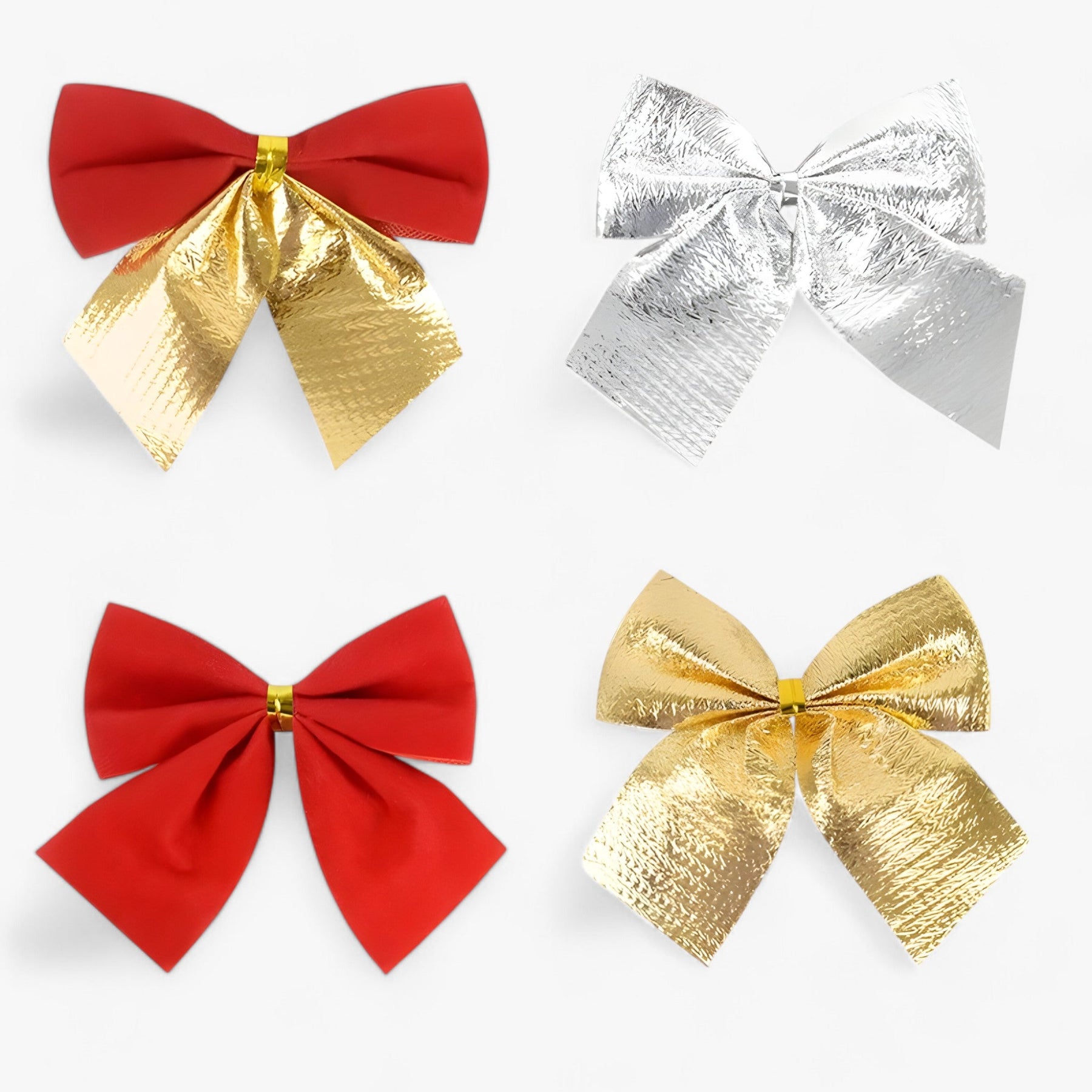 home & garden : Kerstdecoratie | Mini Pendentifs Rode en Gouden Strikken - Perfect voor DIY en Cadeauversiering in van Pantinoshop