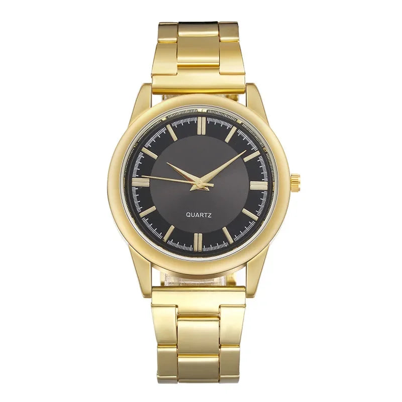 watches : Fritz | Klassiek Quartz - Stijlvol RVS Ontwerp in Goud Zwart van Pantinoshop