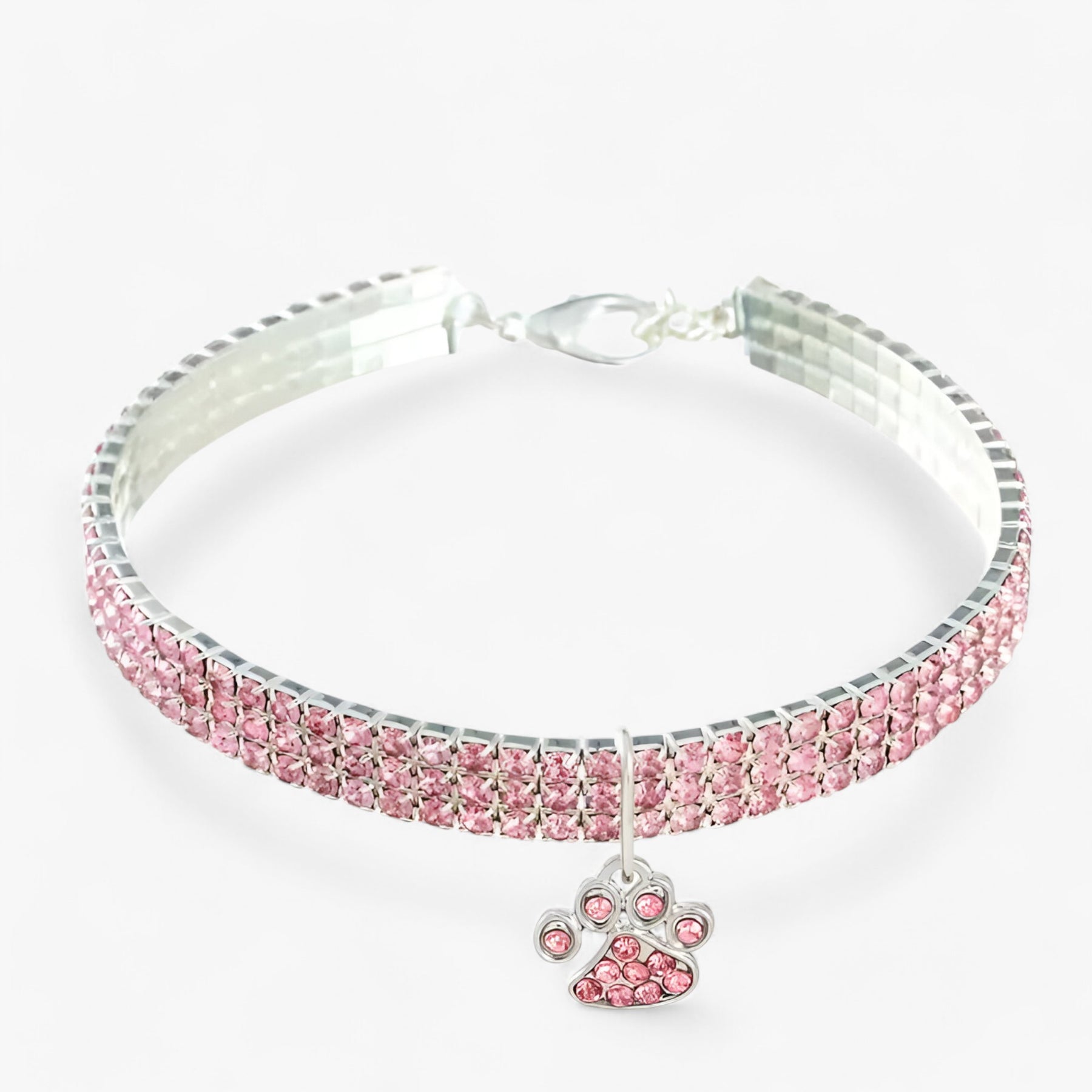 pets : Luna | Luxe Kristallen Halsband met Diamant Hanger in Lichtroze van Pantinoshop
