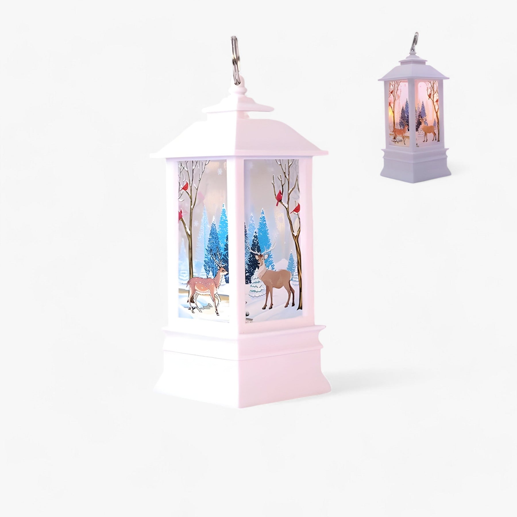 home & garden : Cristy | Sneeuwman Kerstman Verlichte Lantaarn - Feestelijk Boomornament en Woondecoratie in D van Pantino