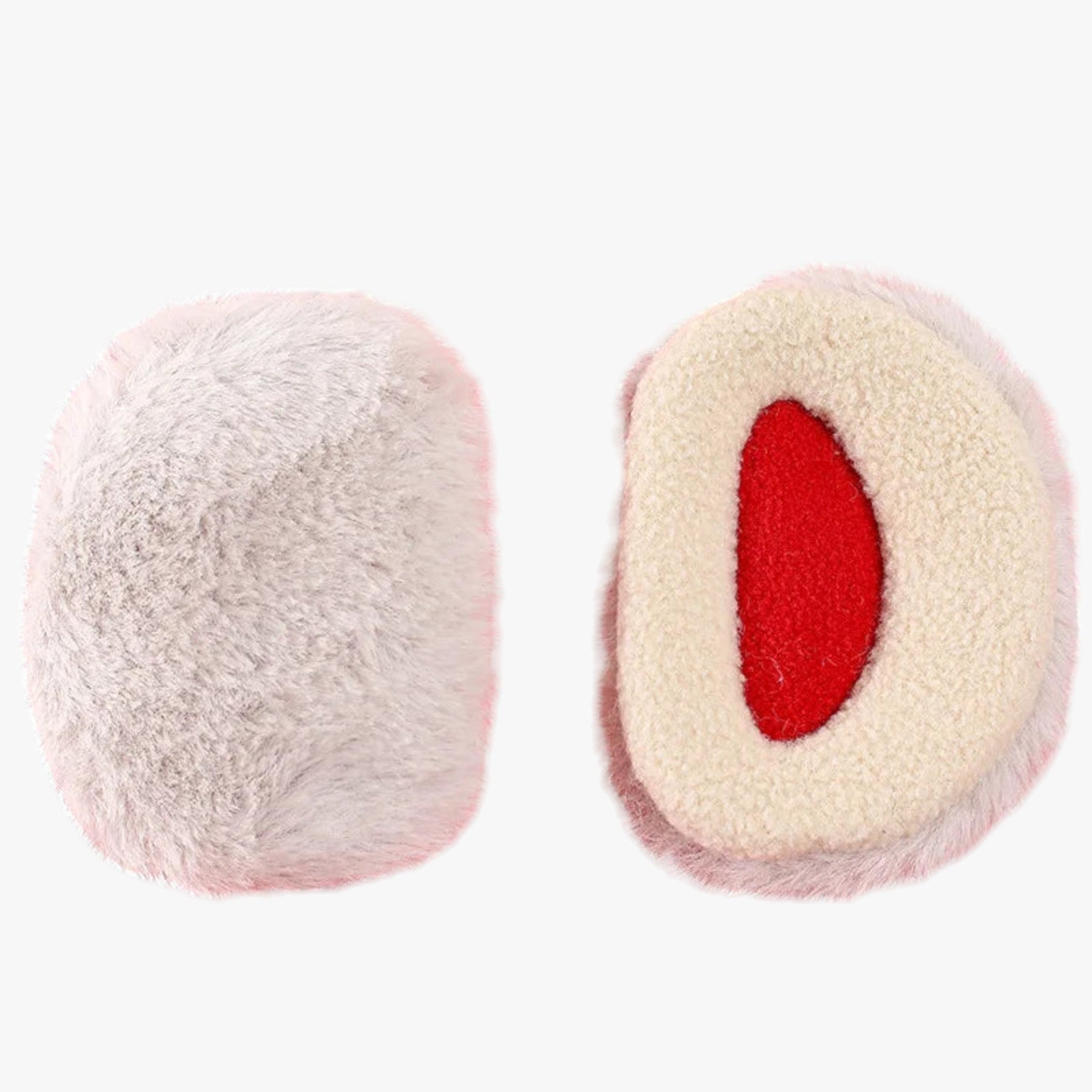 accessories : Millie | Fleece oorbeschermers zonder band - Ultieme winterwarmte in Beige-Groot van Pantino