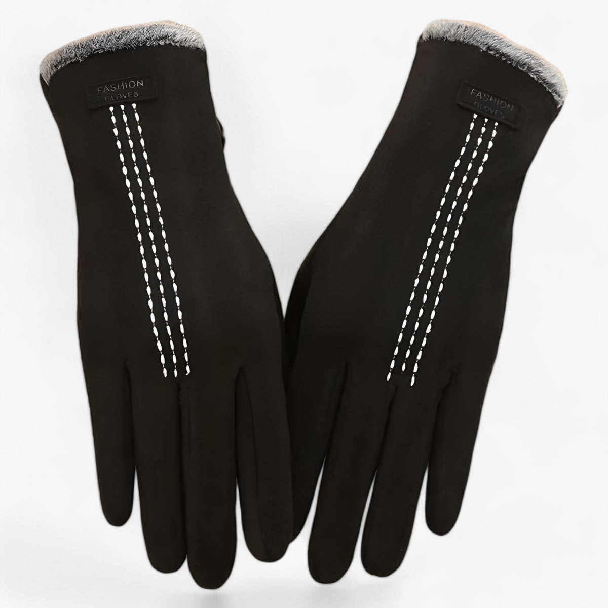 accessories : Anna | Vintage Winterhandschoenen - Warmte, Comfort & Touchscreen in Zwart Eén Maat van Pantinoshop