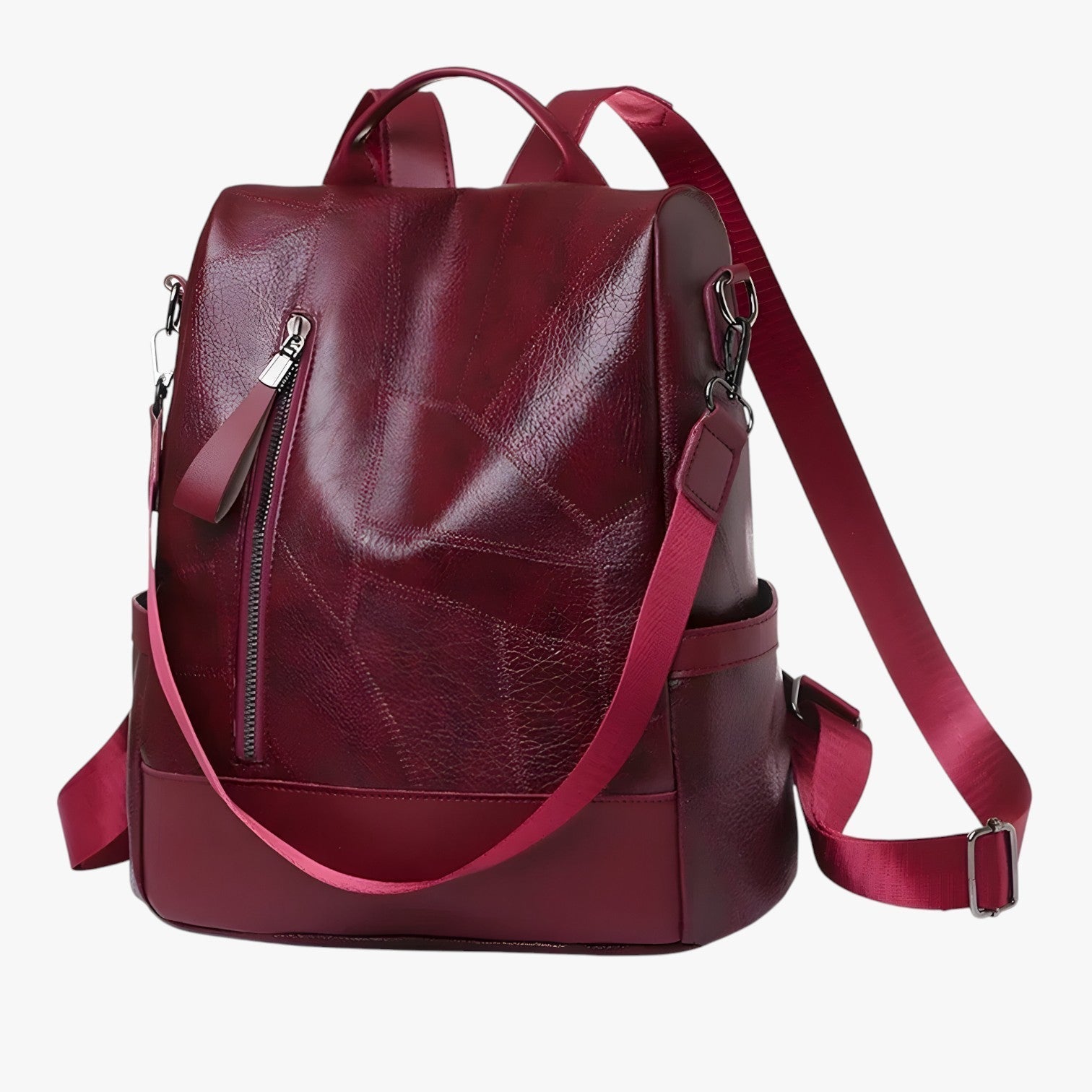 Celeste | Stijlvolle vintage rugzak - perfect voor school en op reis - €25 : Celeste | Stijlvolle vintage rugzak - perfect voor school en op reis in Rood van Pantinoshop