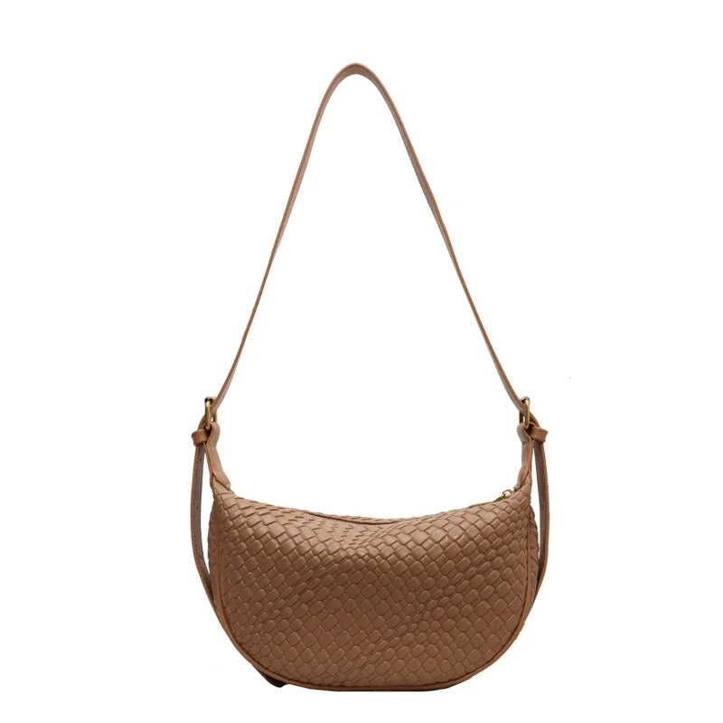 bags : Woven Grain Tote Bag in Khaki van Pantino