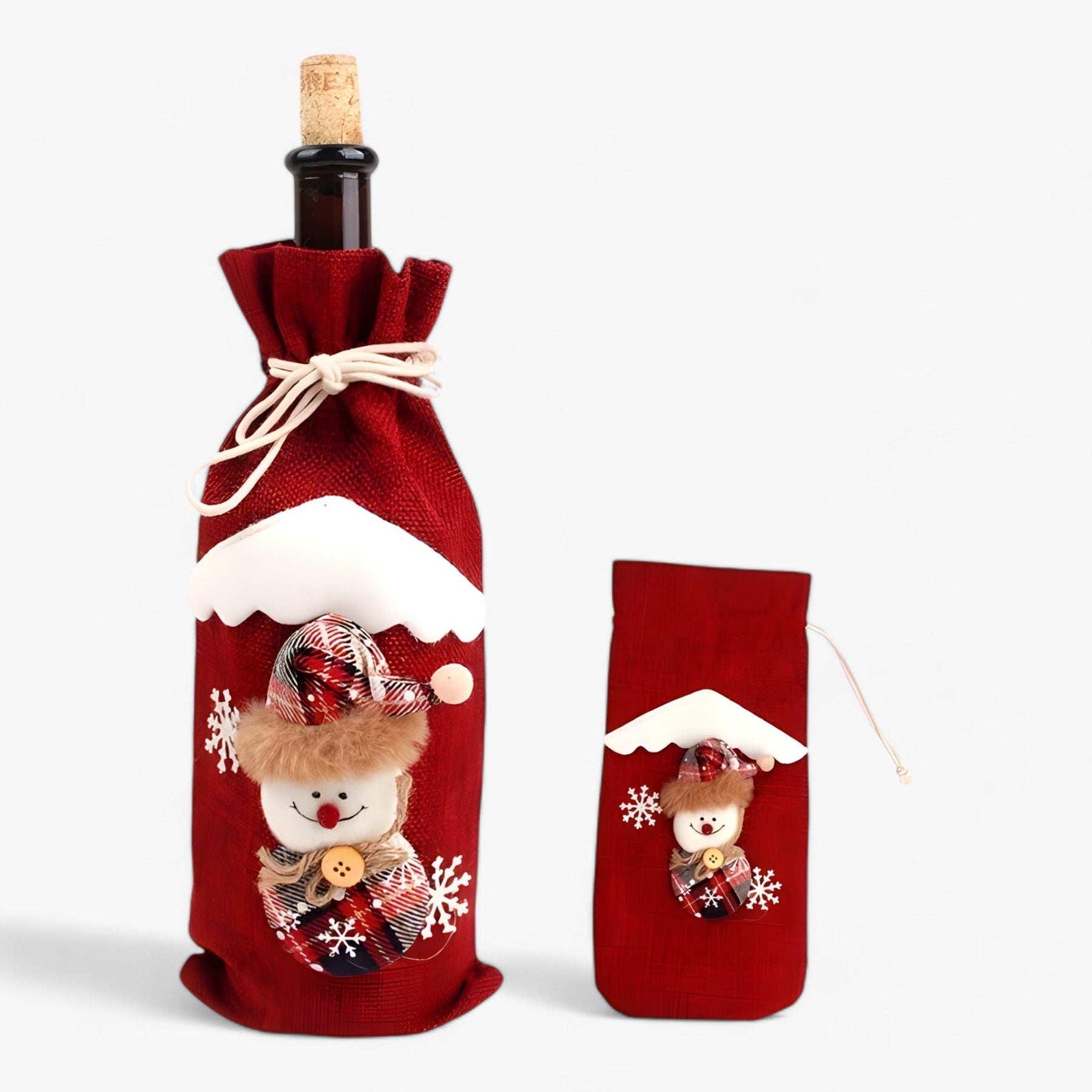 home & garden : FengRise Decoratie | Flessenhoes Kerstman - Kerstsocken Cadeaustandaard - Kerstservies - Nieuwjaarsgeschenk in 2 14x16cm van Pantinoshop