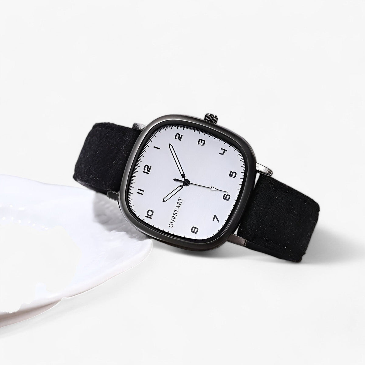 watches : Ana | Vintage Firkanthøj – Elegante Horloge met Leren Band in van Pantino