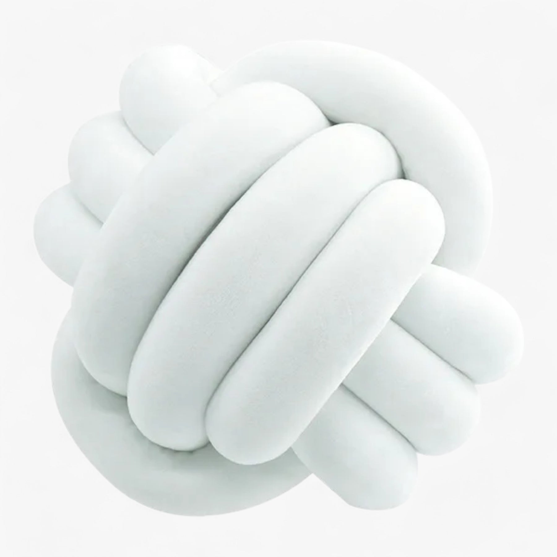 home & garden : Ellie | Ronde Knoop Kussen - Knus en Decoratief in Wit van Pantino