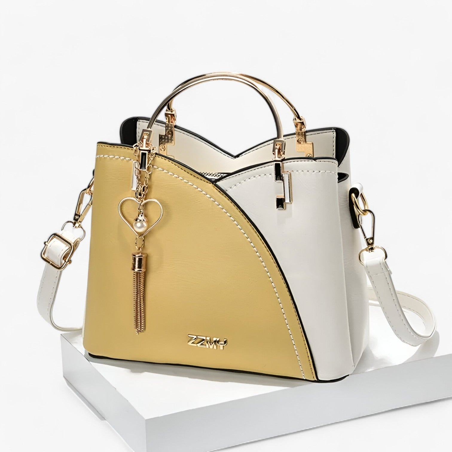 Loisa | Elegante en veelzijdige leren crossbodytas voor vrouwen in trendy kleuren - €25 : Loisa | Elegante en veelzijdige leren crossbodytas voor vrouwen in trendy kleuren in Geel van Pantinoshop