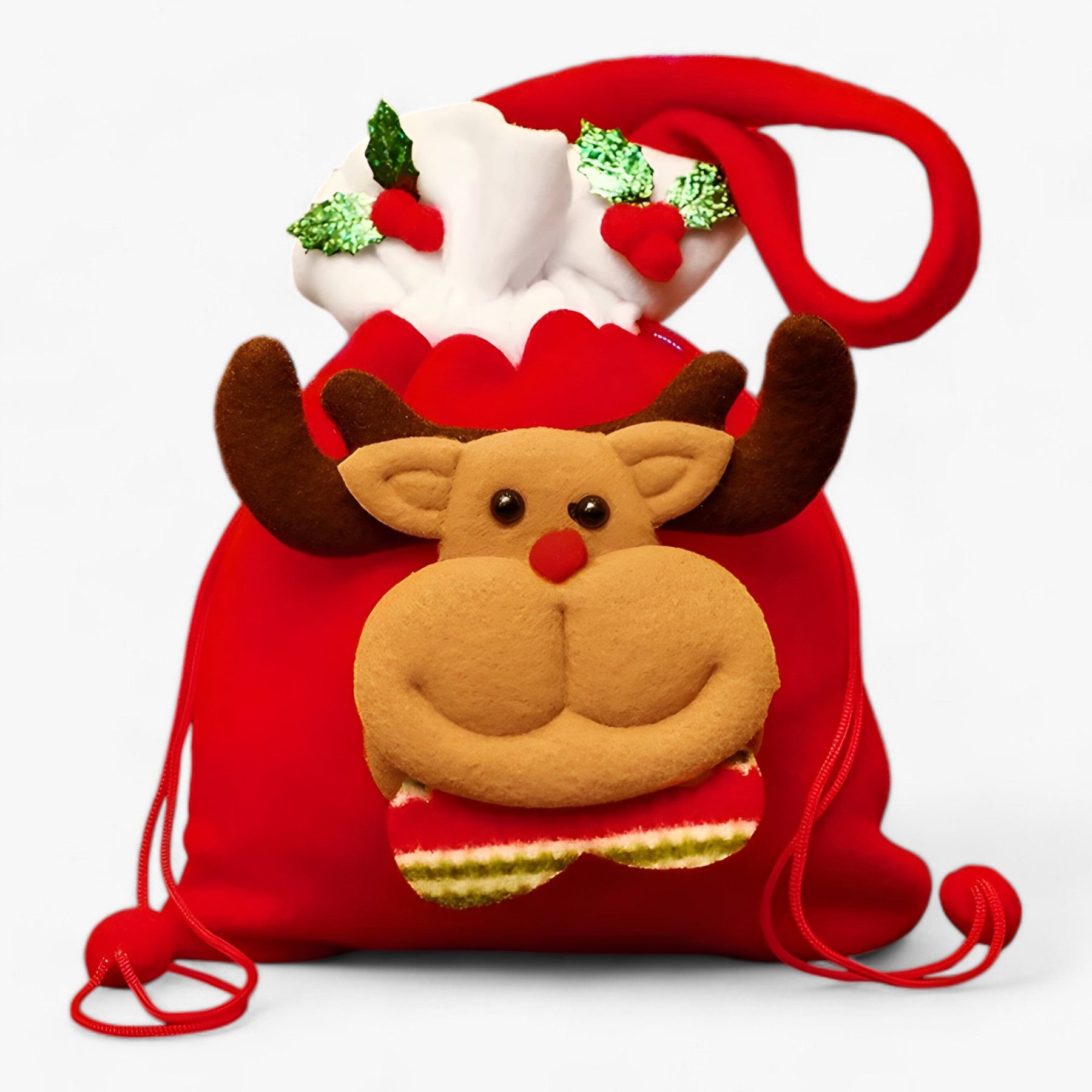 bags : KerstBeer | Kerstcadeauzakjes - Perfect voor het bewaren van uw feestelijke cadeaus en snoepjes in Hert B 10 STUKS van Pantino