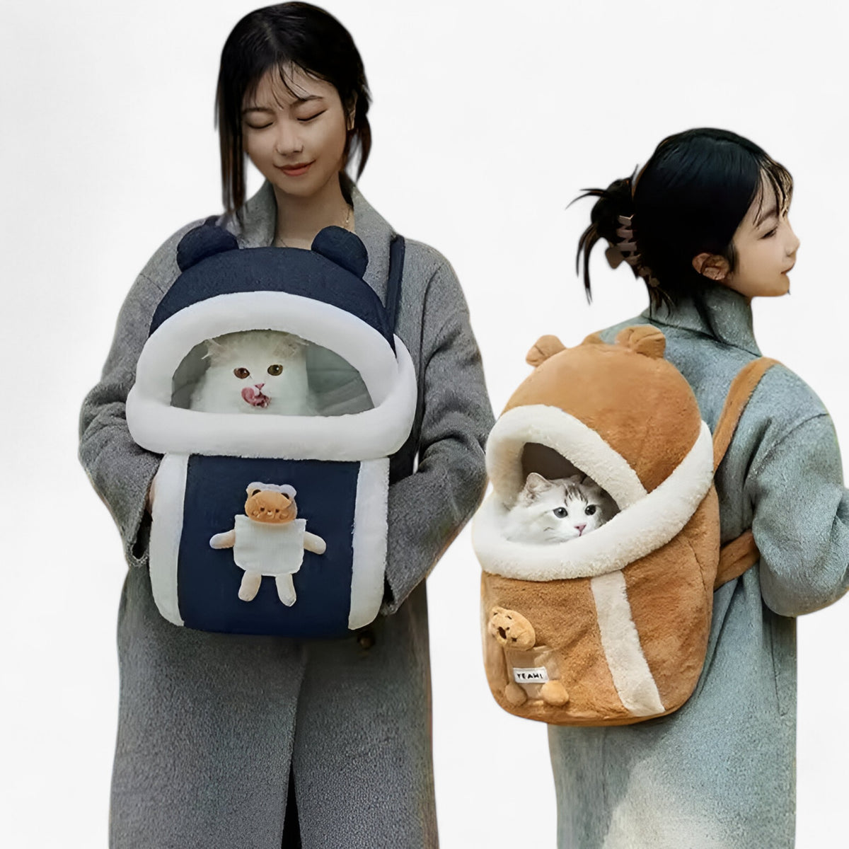 pets : Milo | Warme Pluche Kattendraagtas – Comfortabel en Veilig voor Onderweg in van Pantinoshop