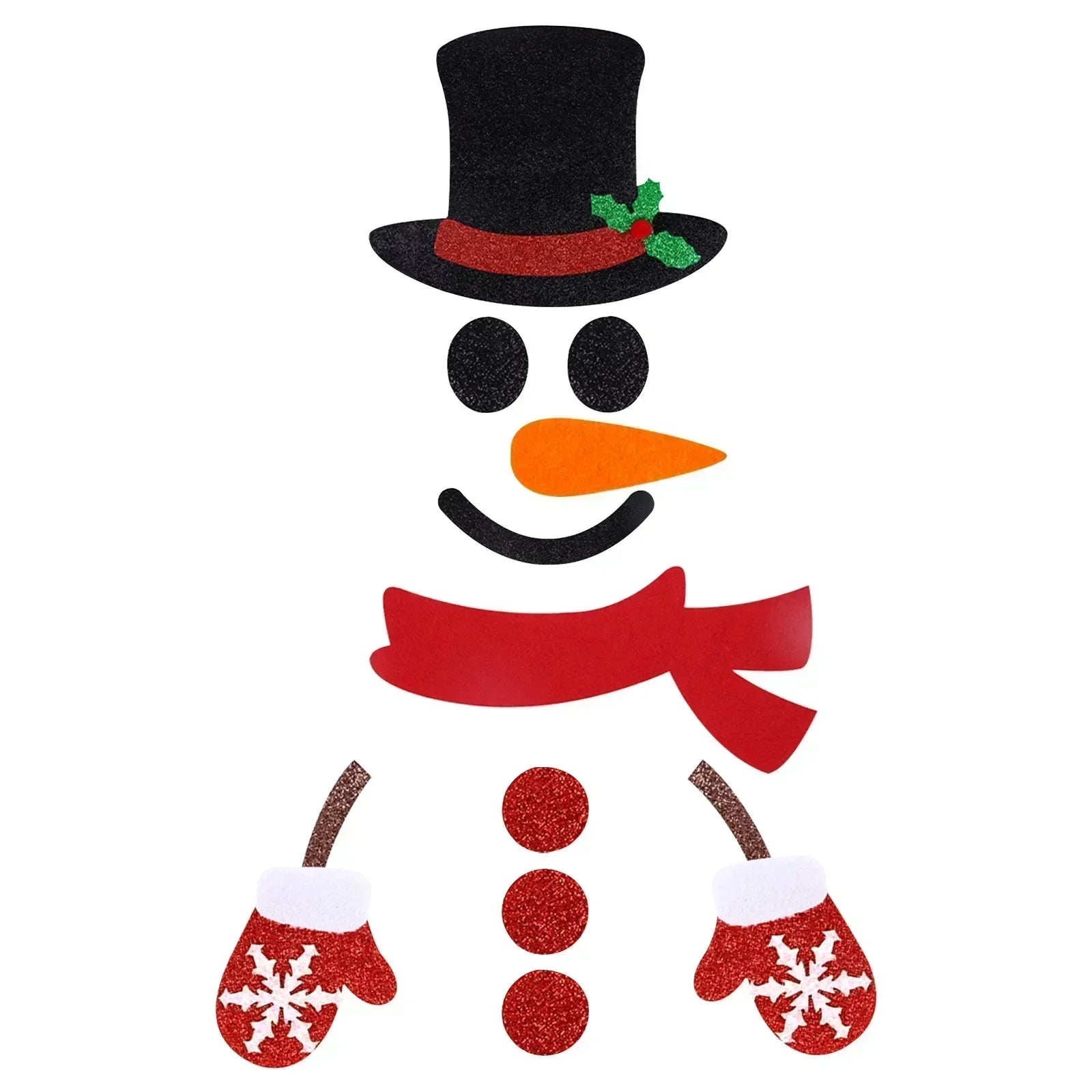 home & garden : Fristy | Kerstviltstickers voor deuren en ramen - Feestelijke decoratie voor thuis in Sneeuwman van Pantino