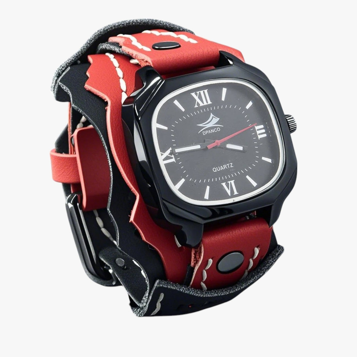 Alden | Grote vierkante herenhorloge met echt lederen band- €25 : Alden | Grote vierkante herenhorloge met echt lederen band in van Pantinoshop