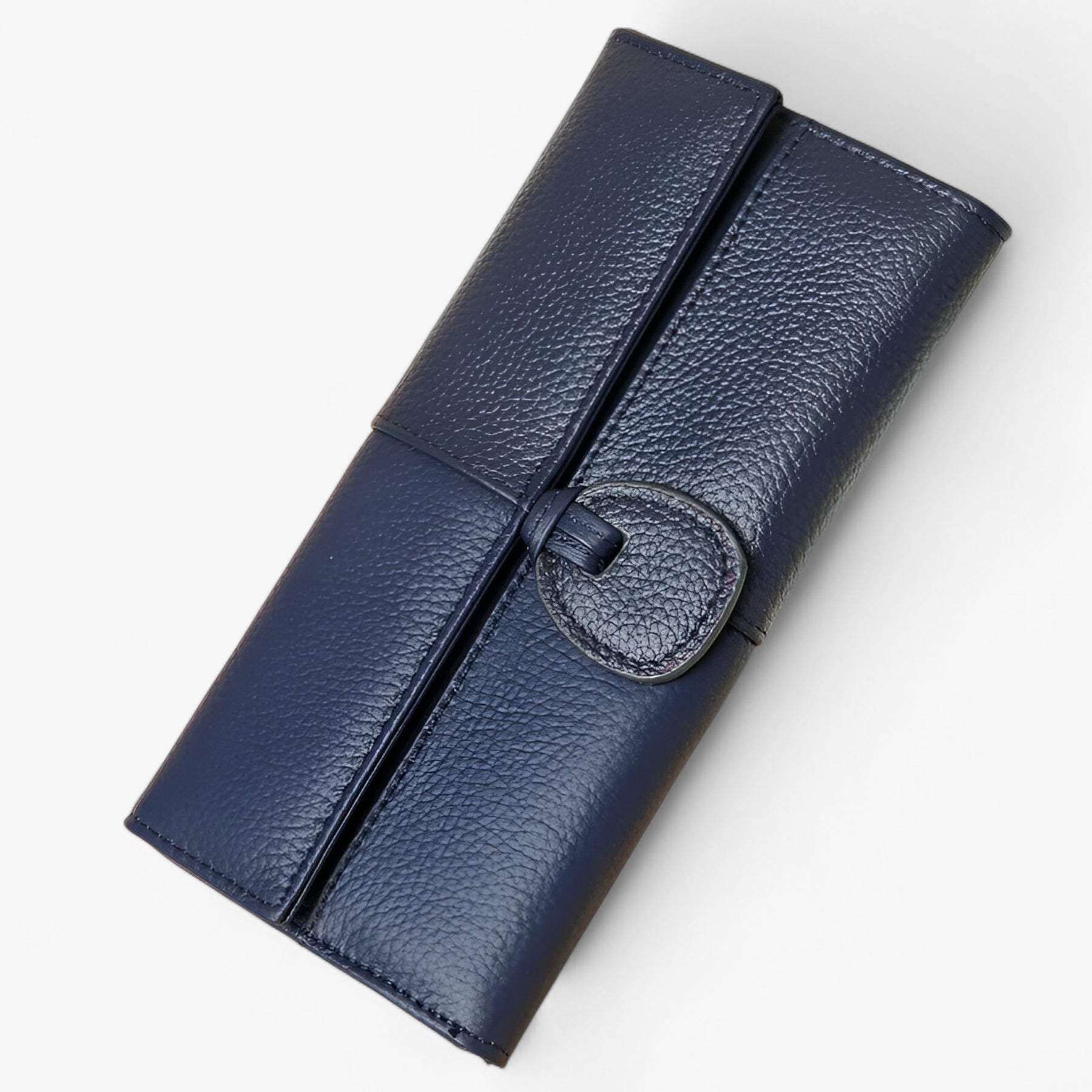 bags : Echte Leren Dames Portemonnee in Blauw van Pantino