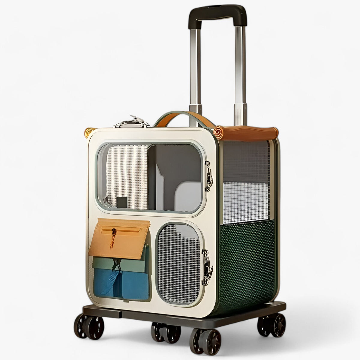 pets : Luna | Kattenrugzak met Wielen en Verwijderbare Functie in B van Pantinoshop