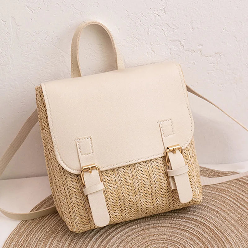 bags : BloomBag Vintage Rieten Tas in Wit van Pantino